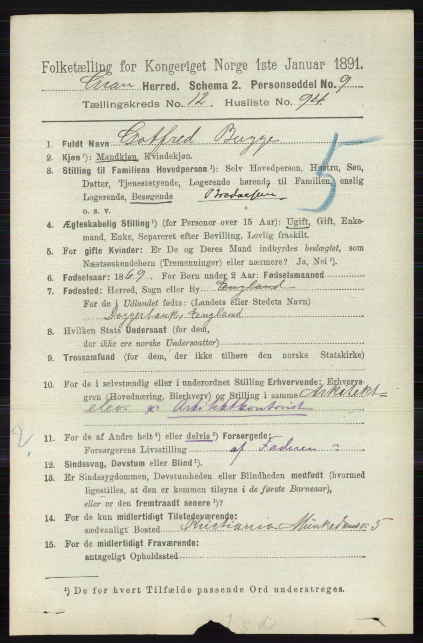 RA, 1891 census for 0534 Gran, 1891, p. 6771