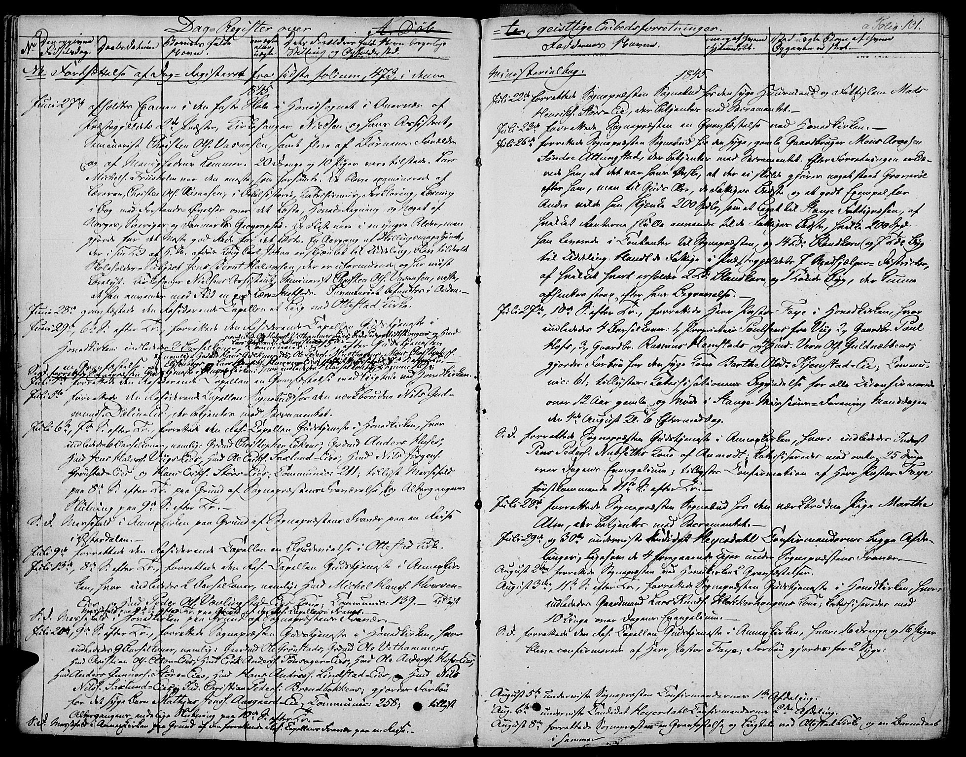 Stange prestekontor, SAH/PREST-002/K/L0009: Parish register (official) no. 9, 1826-1835, p. 101