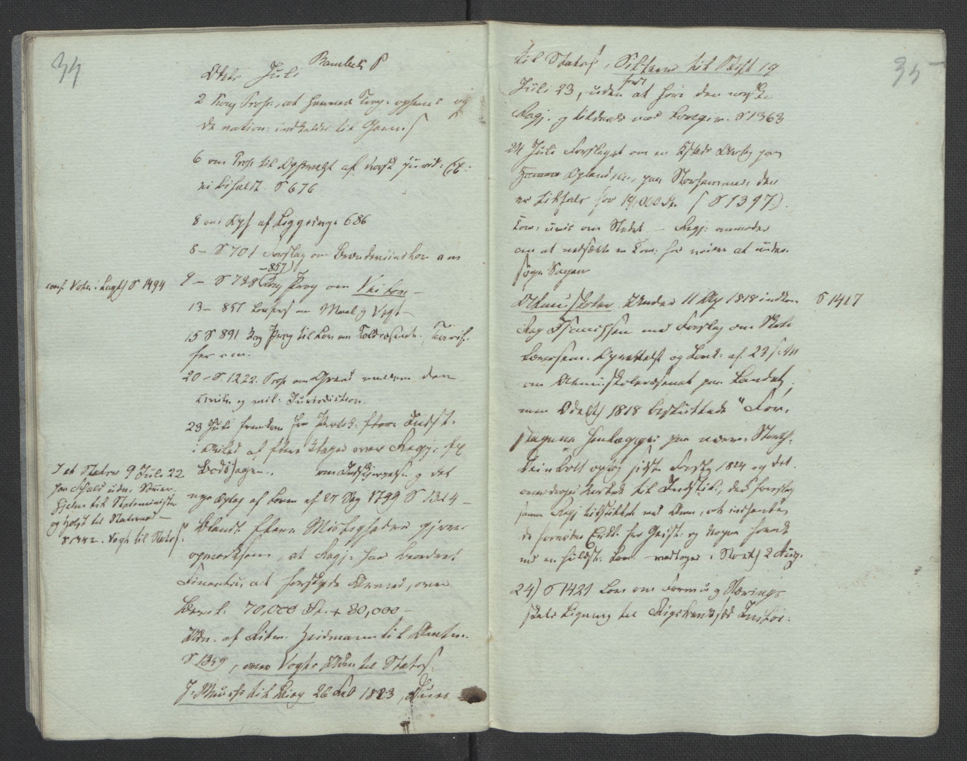 Faye, Andreas, AV/RA-PA-0015/F/Fh/L0033/0006: -- / Stortingene 1821 og 1824, p. 22