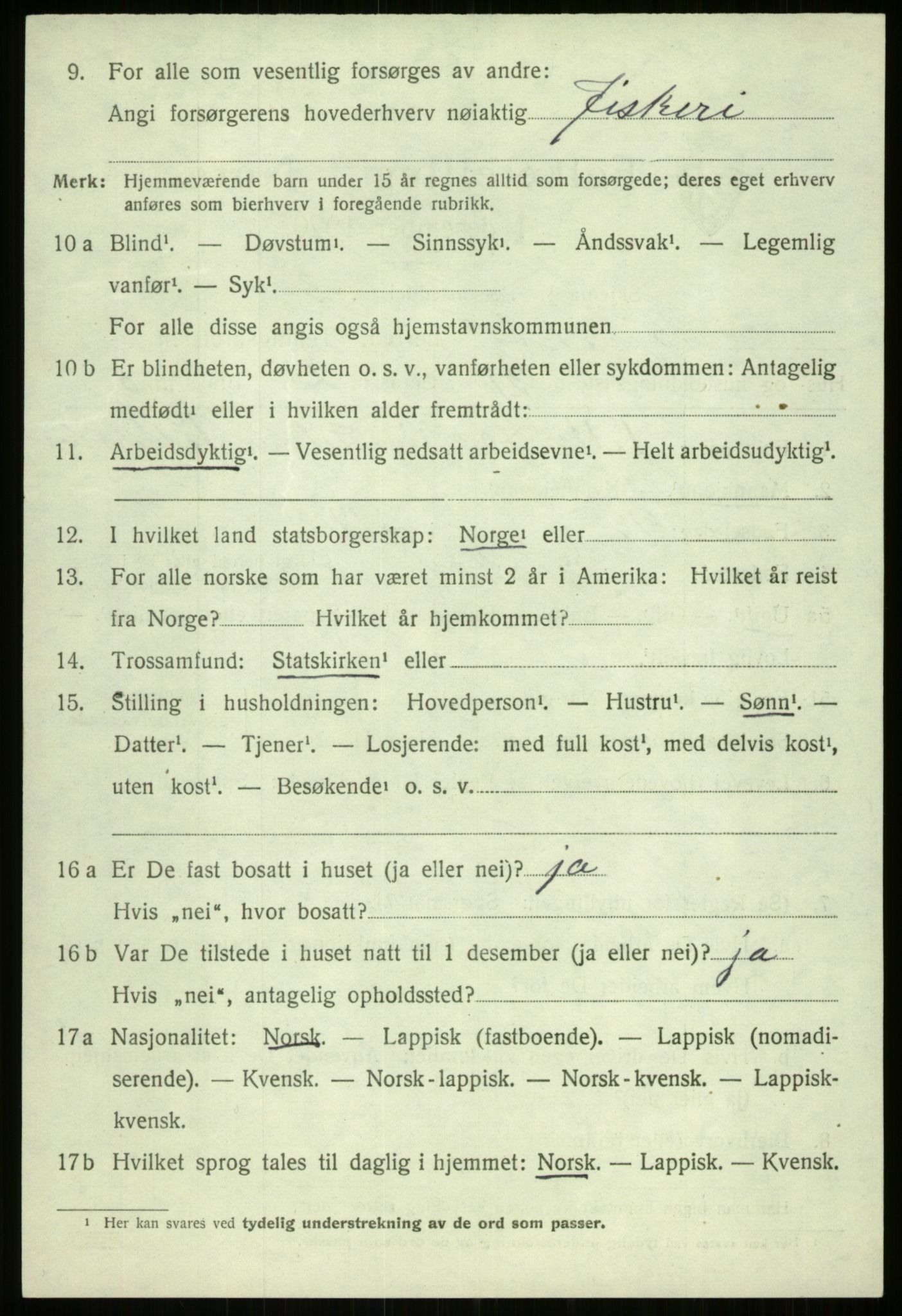 SATØ, 1920 census for Bjarkøy, 1920, p. 4268