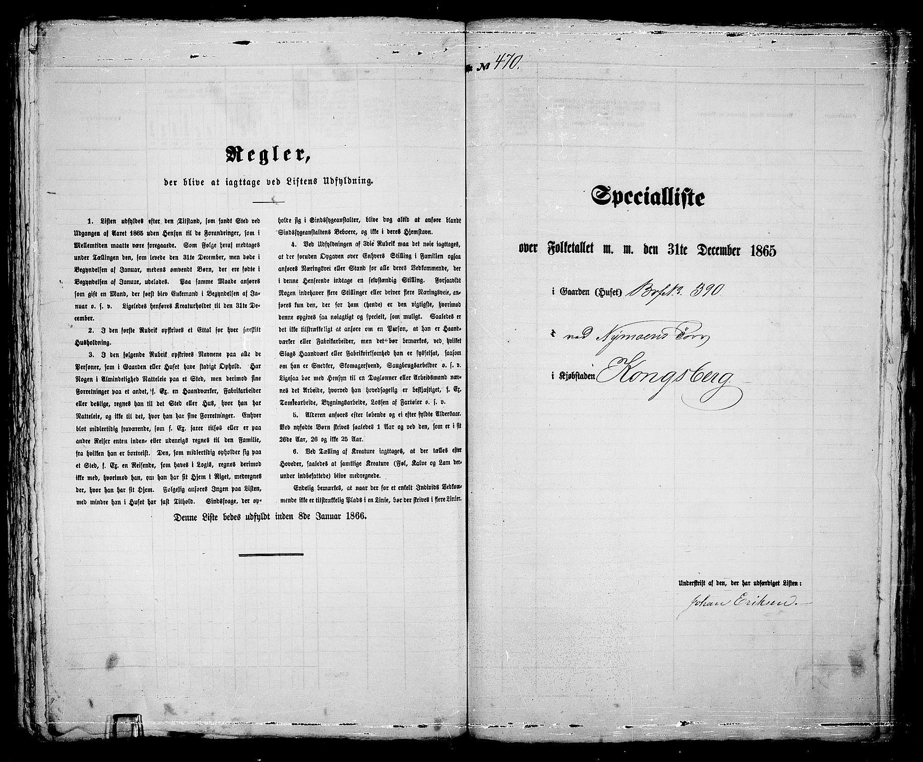 RA, 1865 census for Kongsberg/Kongsberg, 1865, p. 949