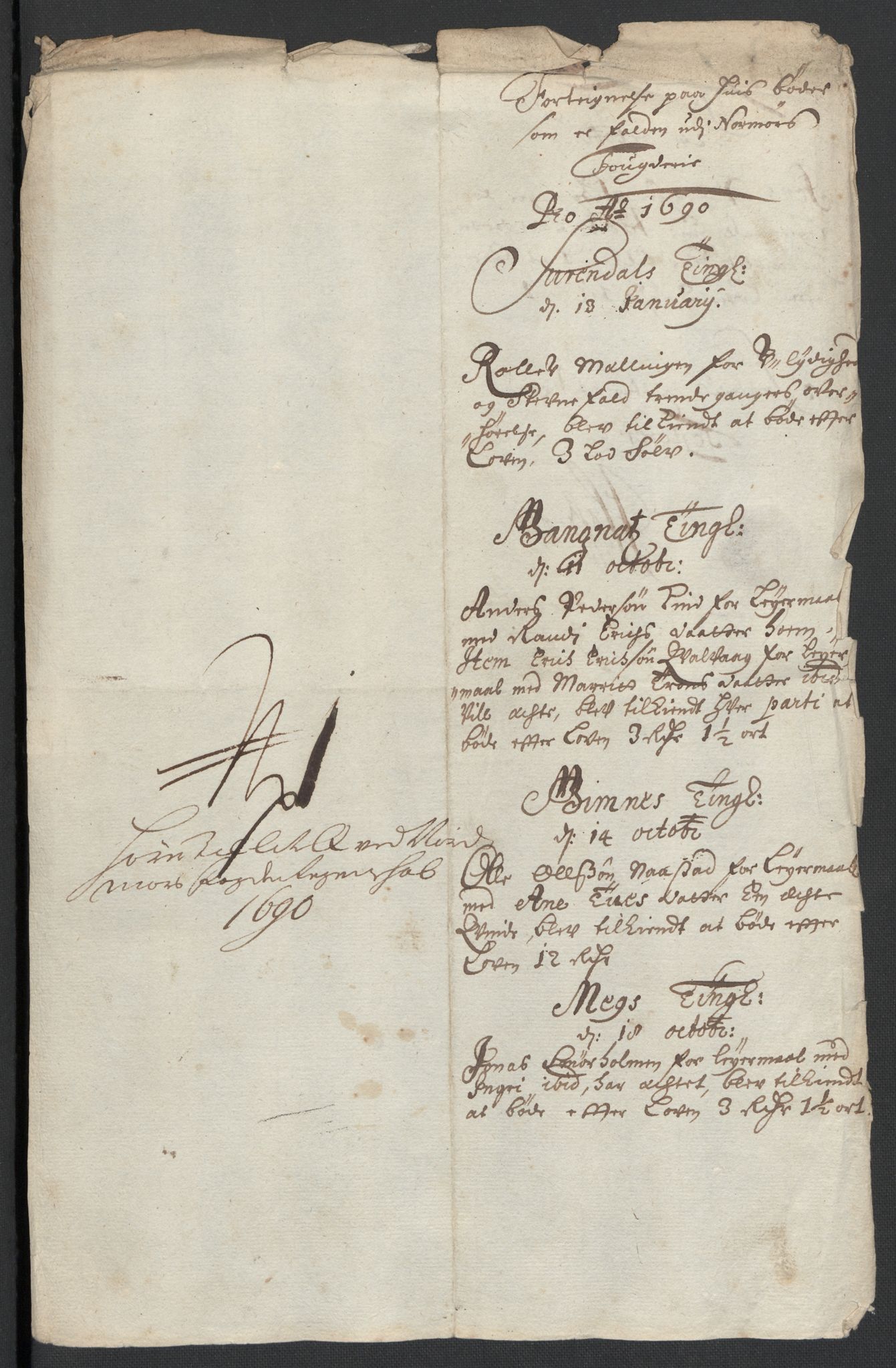 Rentekammeret inntil 1814, Reviderte regnskaper, Fogderegnskap, RA/EA-4092/R56/L3734: Fogderegnskap Nordmøre, 1690-1691, p. 205