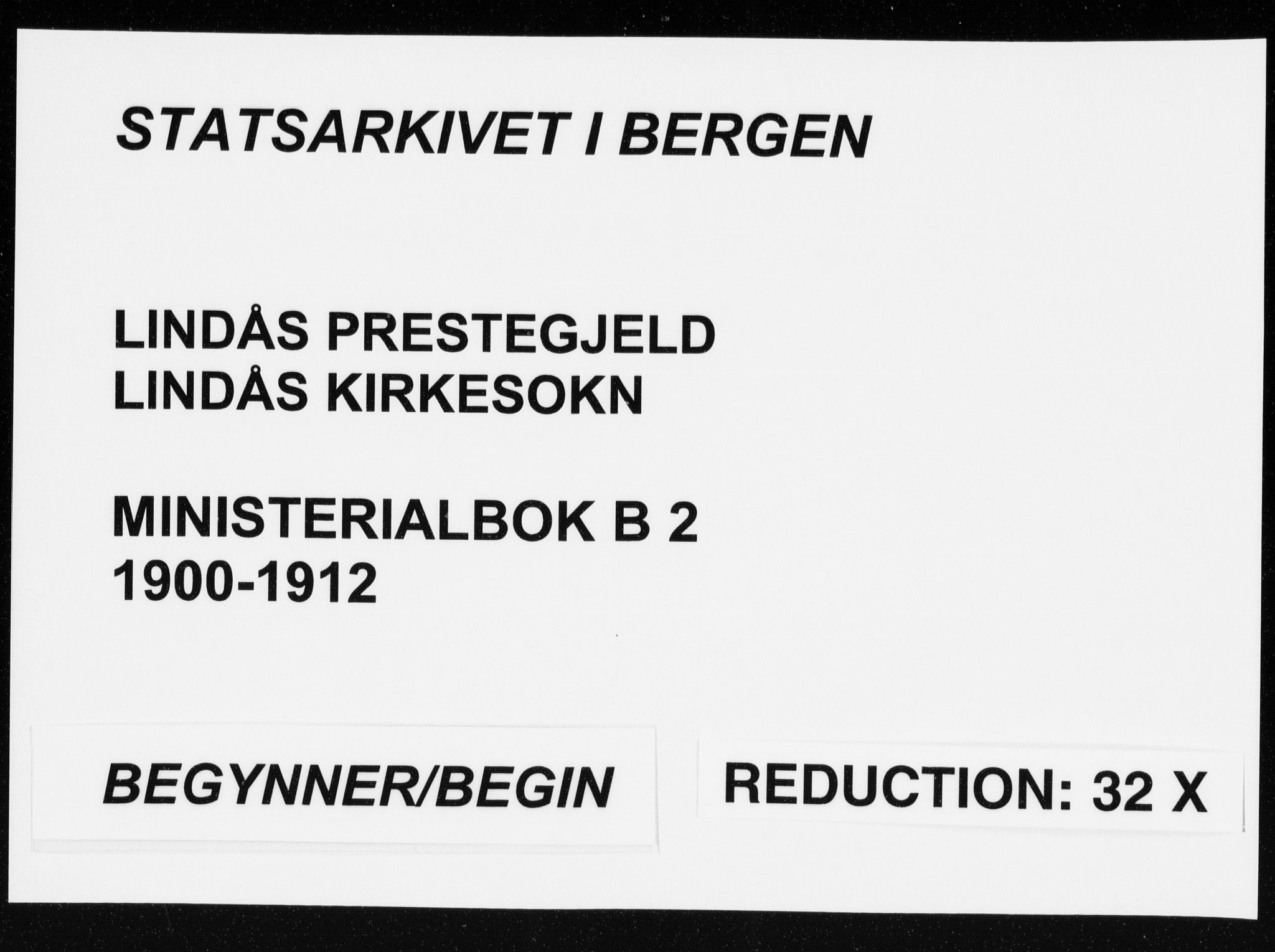 Lindås Sokneprestembete, SAB/A-76701/H/Haa: Parish register (official) no. B 2, 1900-1912