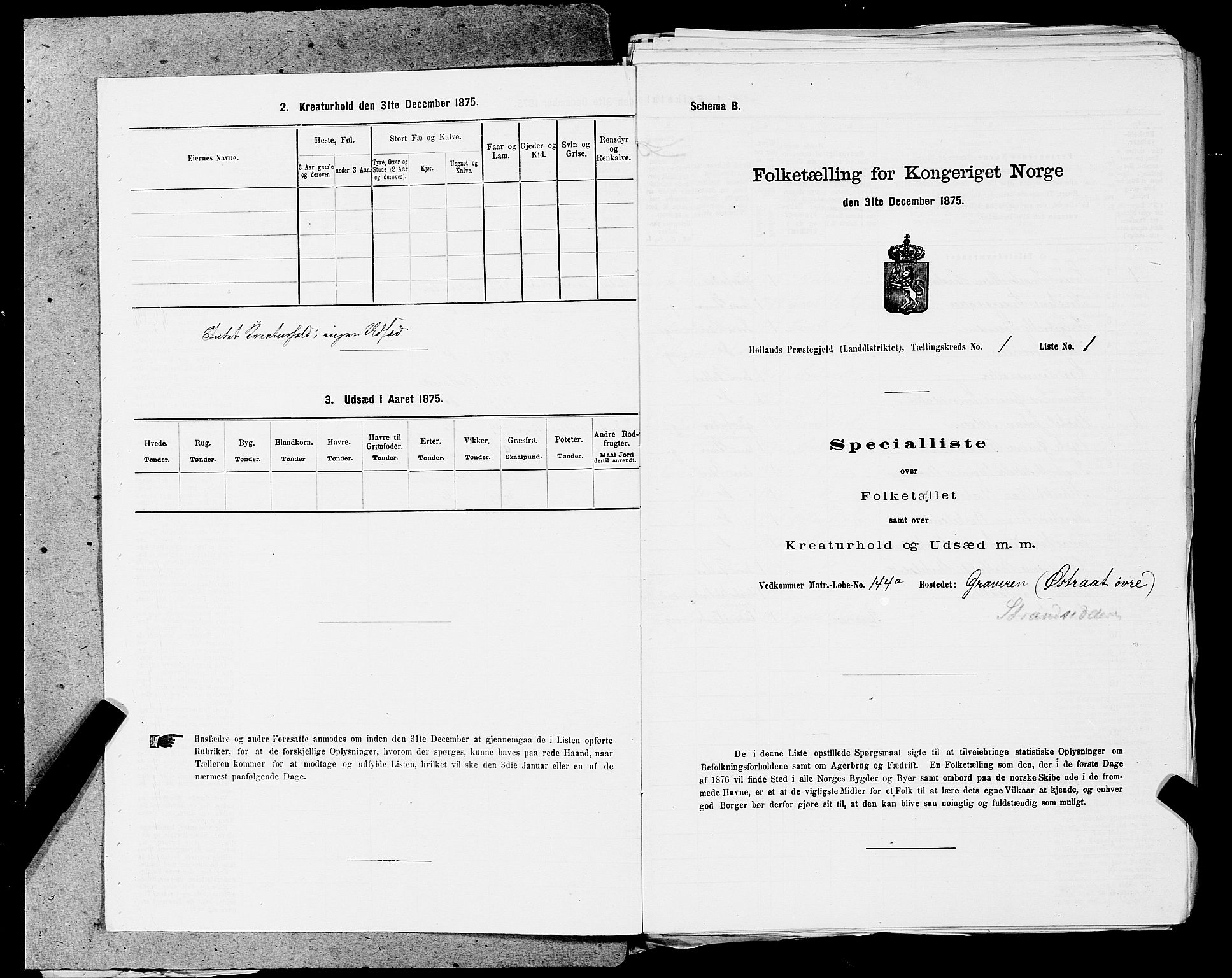 SAST, 1875 census for 1123L Høyland/Høyland, 1875, p. 93