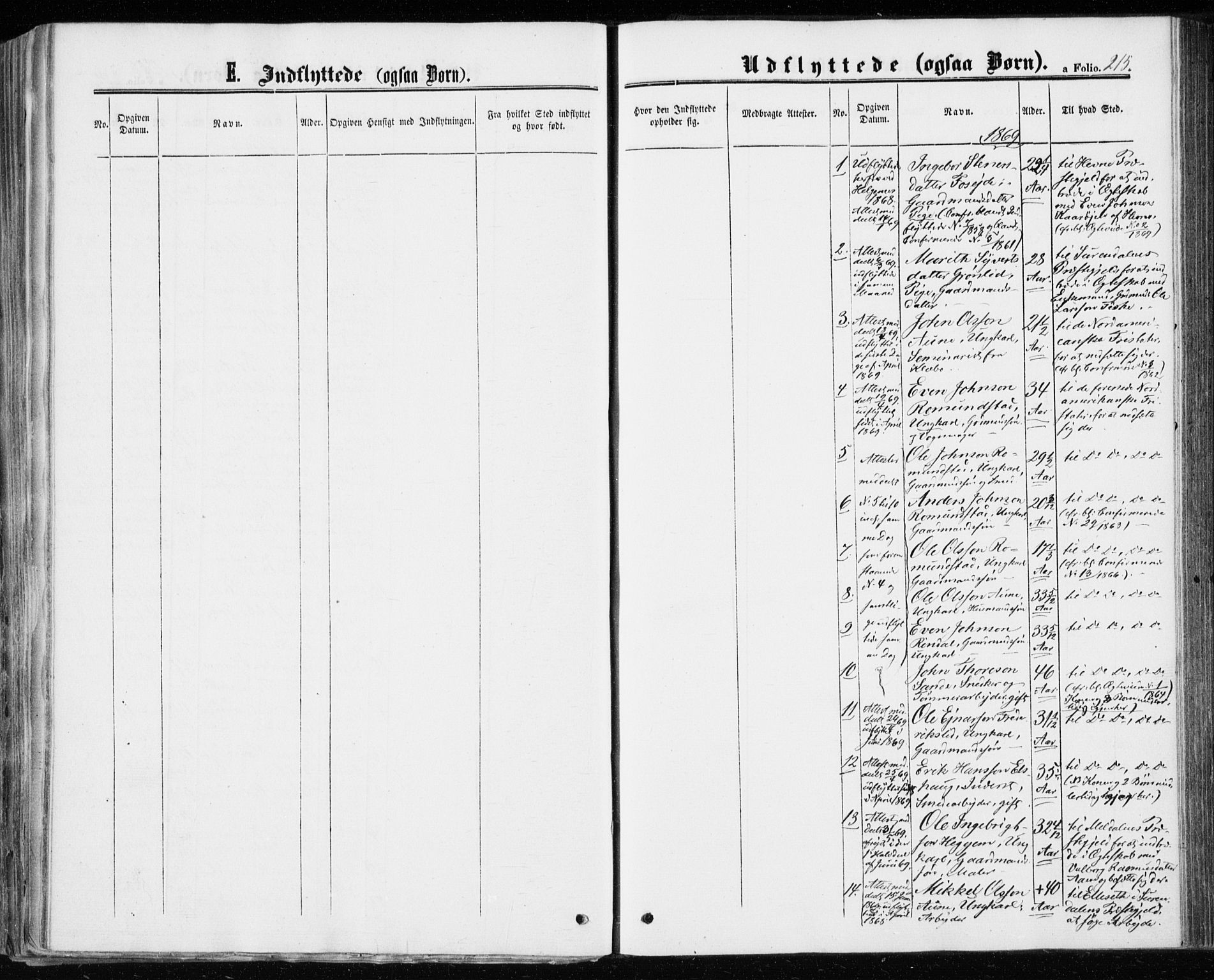 Ministerialprotokoller, klokkerbøker og fødselsregistre - Møre og Romsdal, AV/SAT-A-1454/598/L1067: Parish register (official) no. 598A01, 1858-1871, p. 215