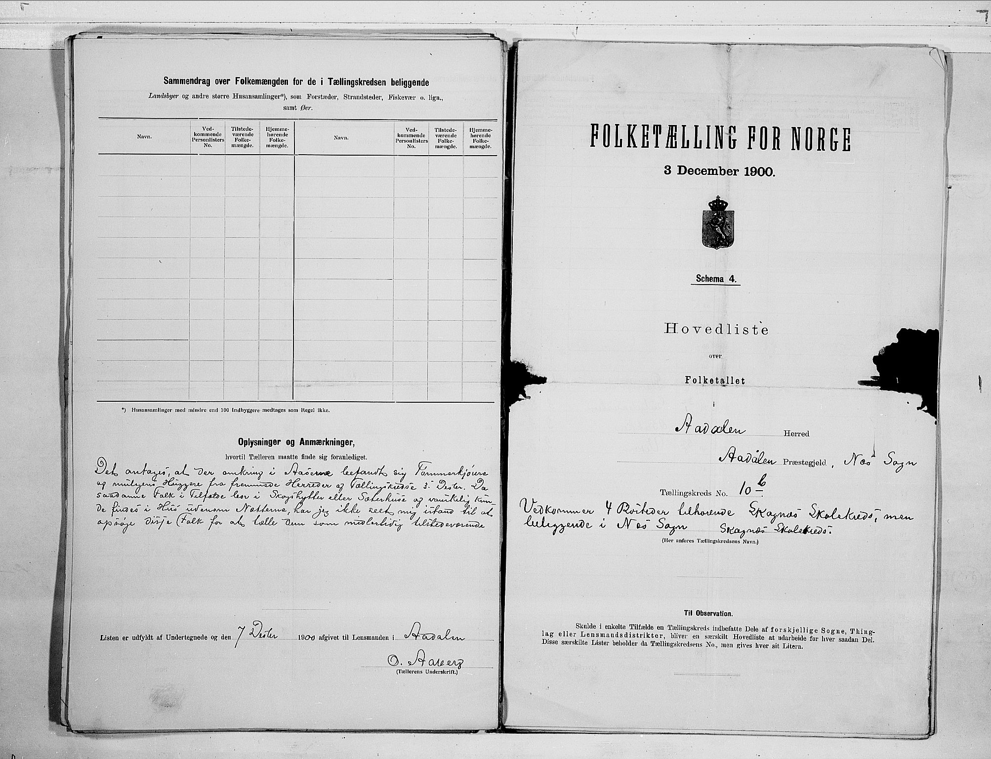 RA, 1900 census for Ådal, 1900, p. 24