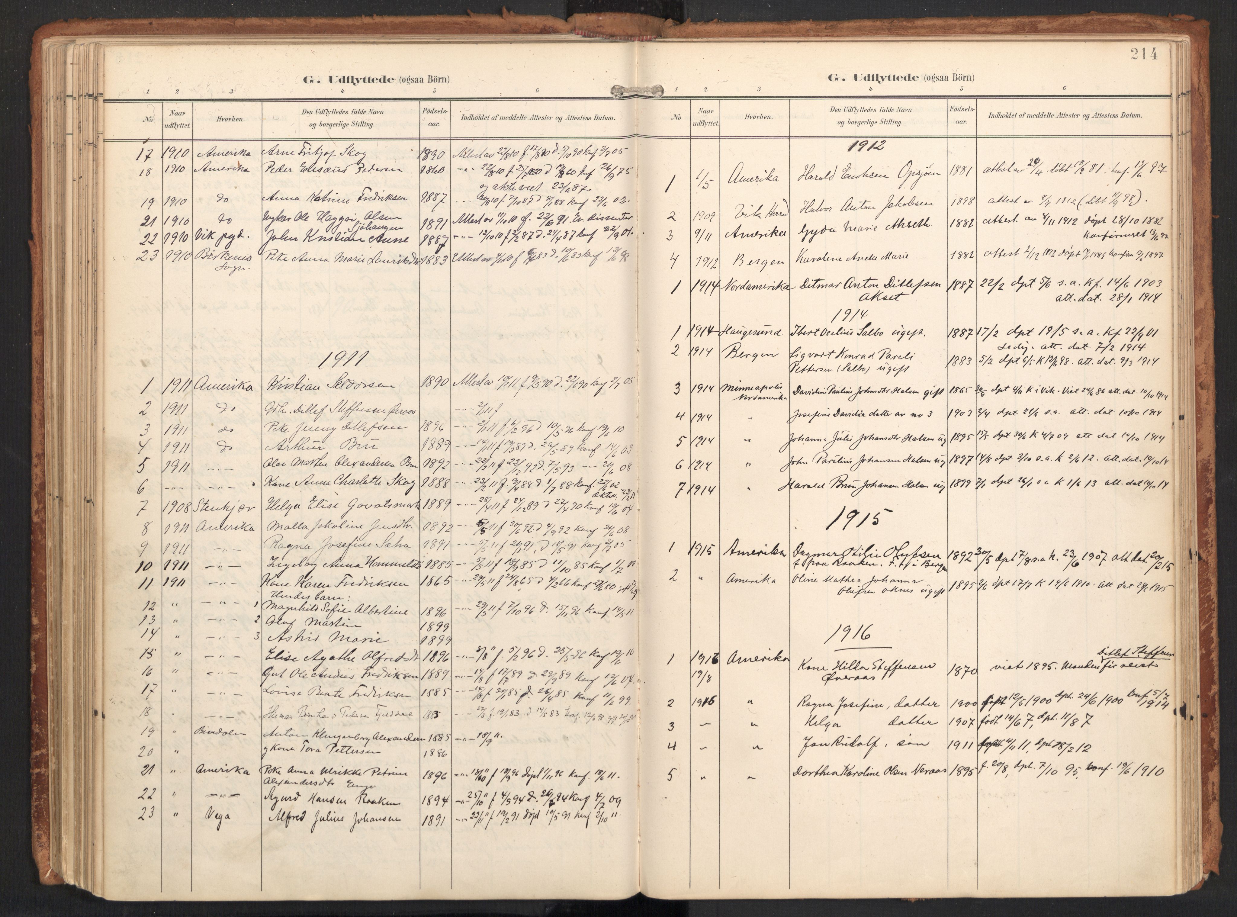 Ministerialprotokoller, klokkerbøker og fødselsregistre - Nordland, SAT/A-1459/814/L0227: Parish register (official) no. 814A08, 1899-1920, p. 214