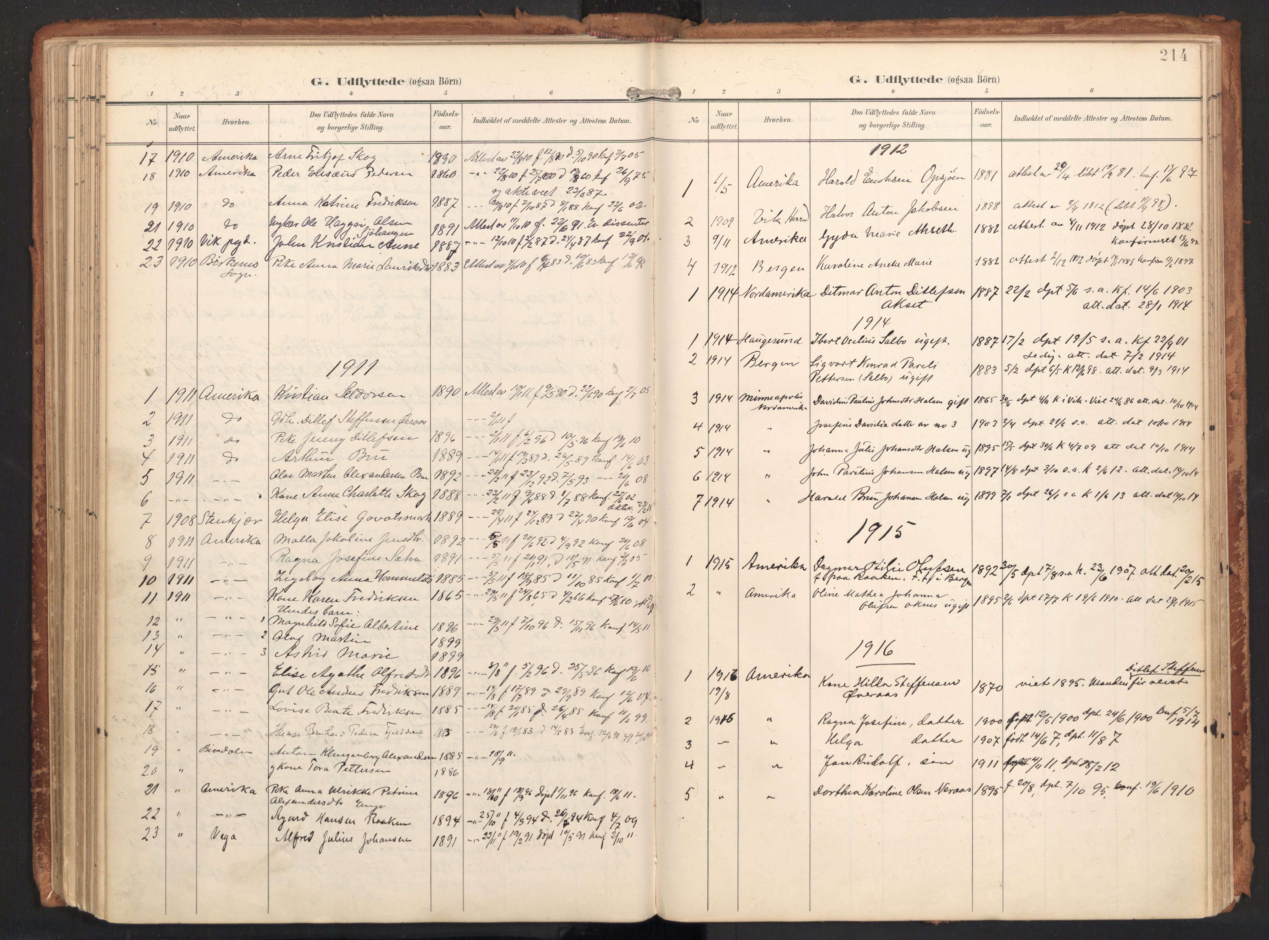 Ministerialprotokoller, klokkerbøker og fødselsregistre - Nordland, AV/SAT-A-1459/814/L0227: Parish register (official) no. 814A08, 1899-1920, p. 214