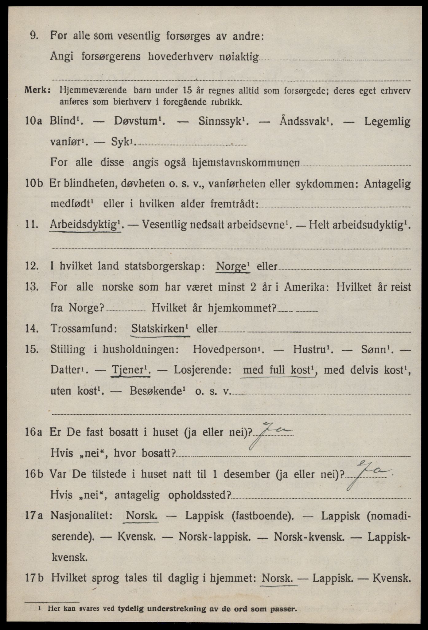 SAT, 1920 census for Røros, 1920, p. 9675