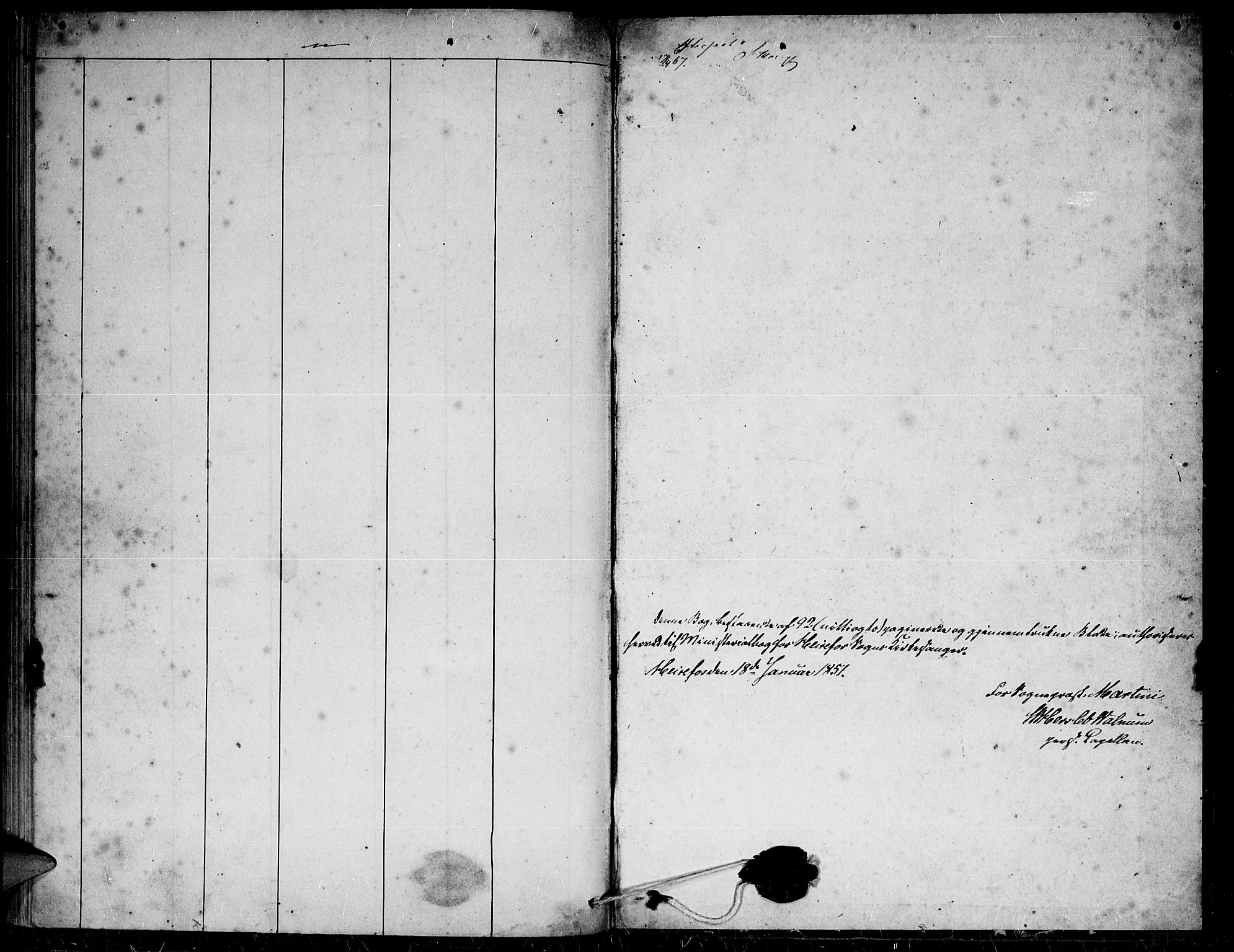 Herefoss sokneprestkontor, SAK/1111-0019/F/Fb/Fba/L0001: Parish register (copy) no. B 1, 1851-1868