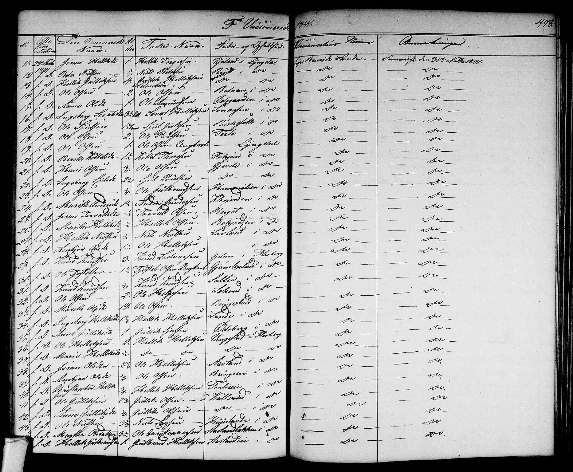 Flesberg kirkebøker, SAKO/A-18/G/Ga/L0002: Parish register (copy) no. I 2, 1834-1860, p. 478