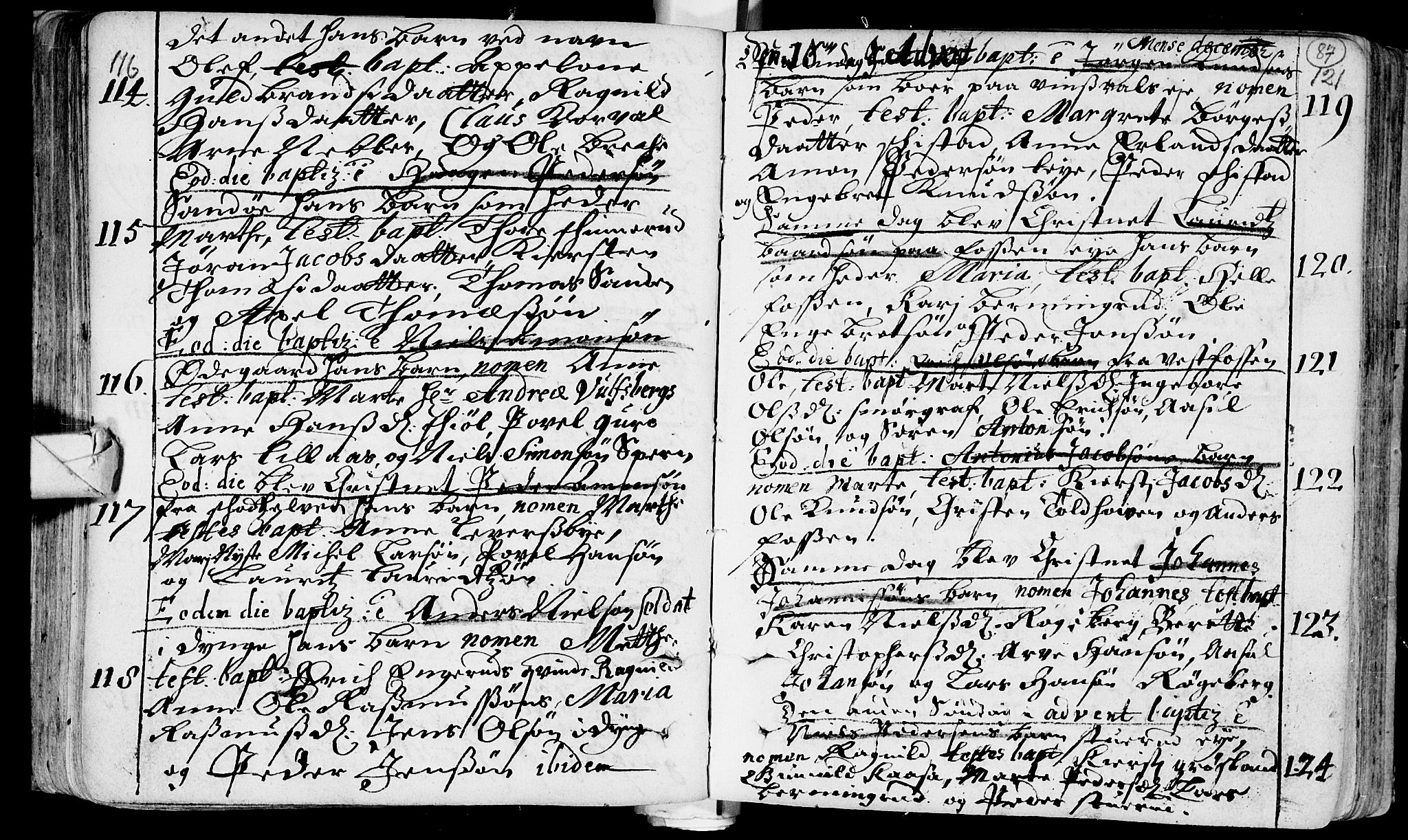 Eiker kirkebøker, AV/SAKO-A-4/F/Fa/L0002: Parish register (official) no. I 2, 1705-1724, p. 87