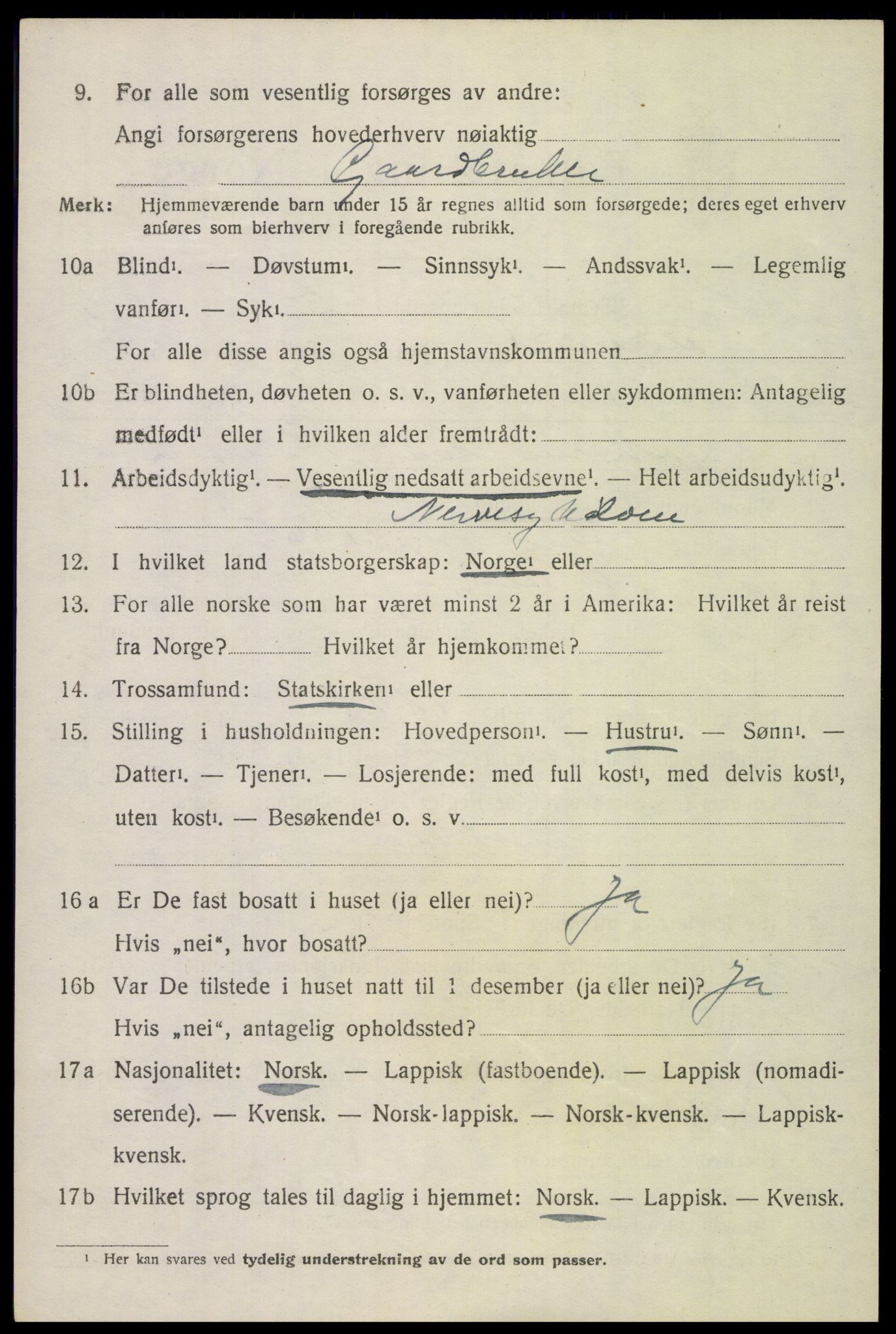 SAT, 1920 census for Tjeldsund, 1920, p. 2281