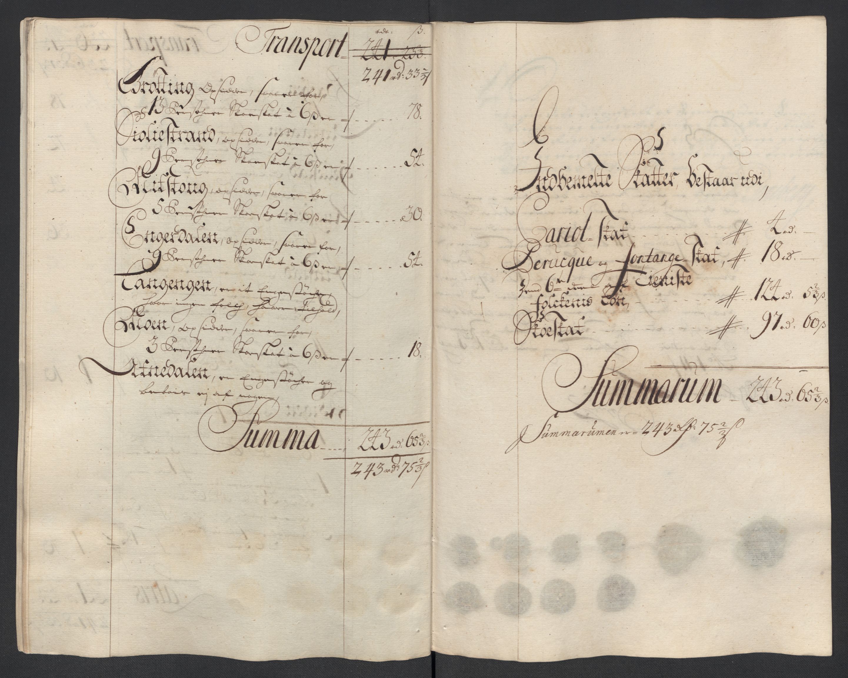 Rentekammeret inntil 1814, Reviderte regnskaper, Fogderegnskap, AV/RA-EA-4092/R13/L0848: Fogderegnskap Solør, Odal og Østerdal, 1711, p. 422