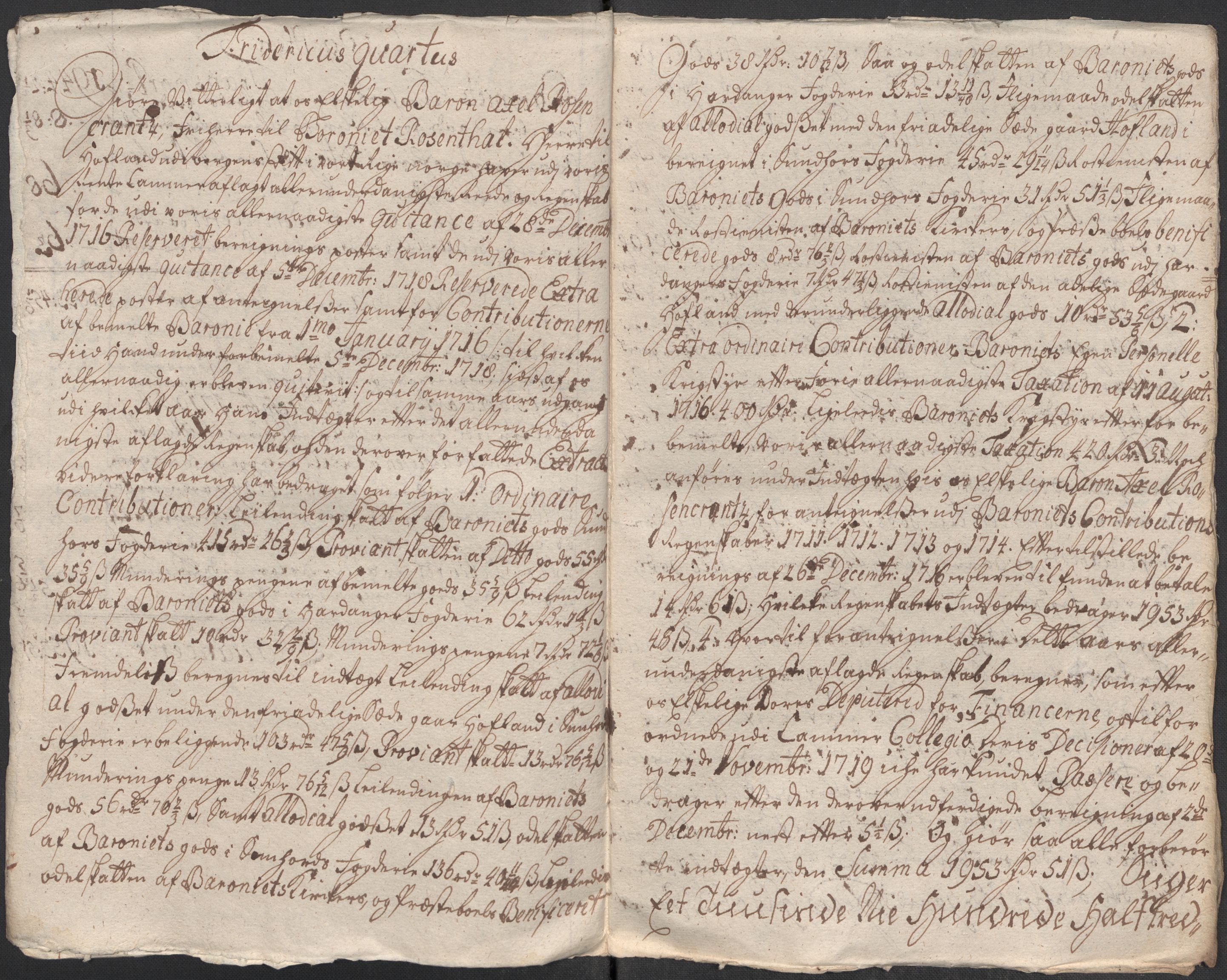 Rentekammeret inntil 1814, Reviderte regnskaper, Fogderegnskap, AV/RA-EA-4092/R49/L3139: Fogderegnskap Rosendal Baroni, 1715-1717, p. 121