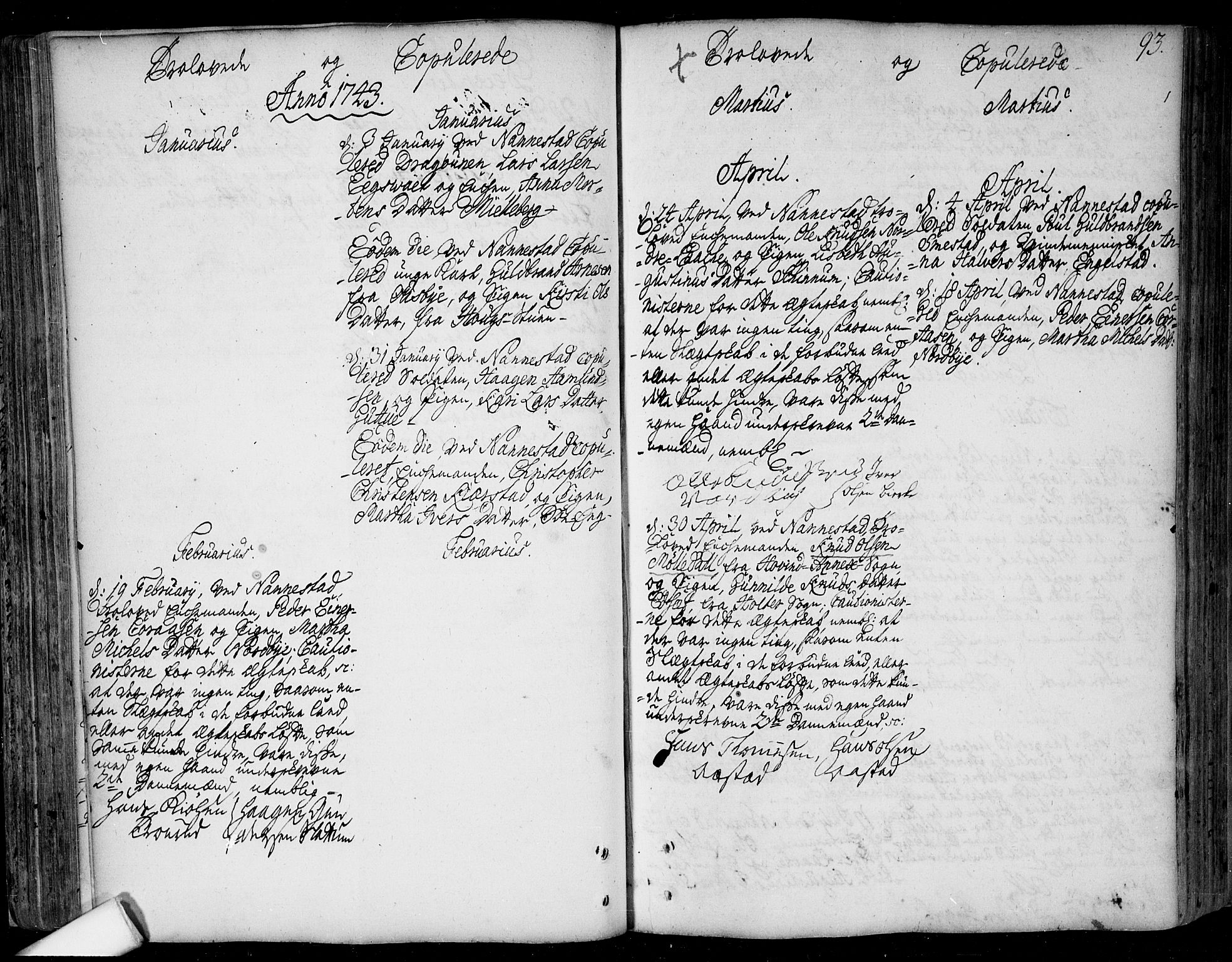 Nannestad prestekontor Kirkebøker, SAO/A-10414a/F/Fa/L0006: Parish register (official) no. I 6, 1739-1754, p. 93