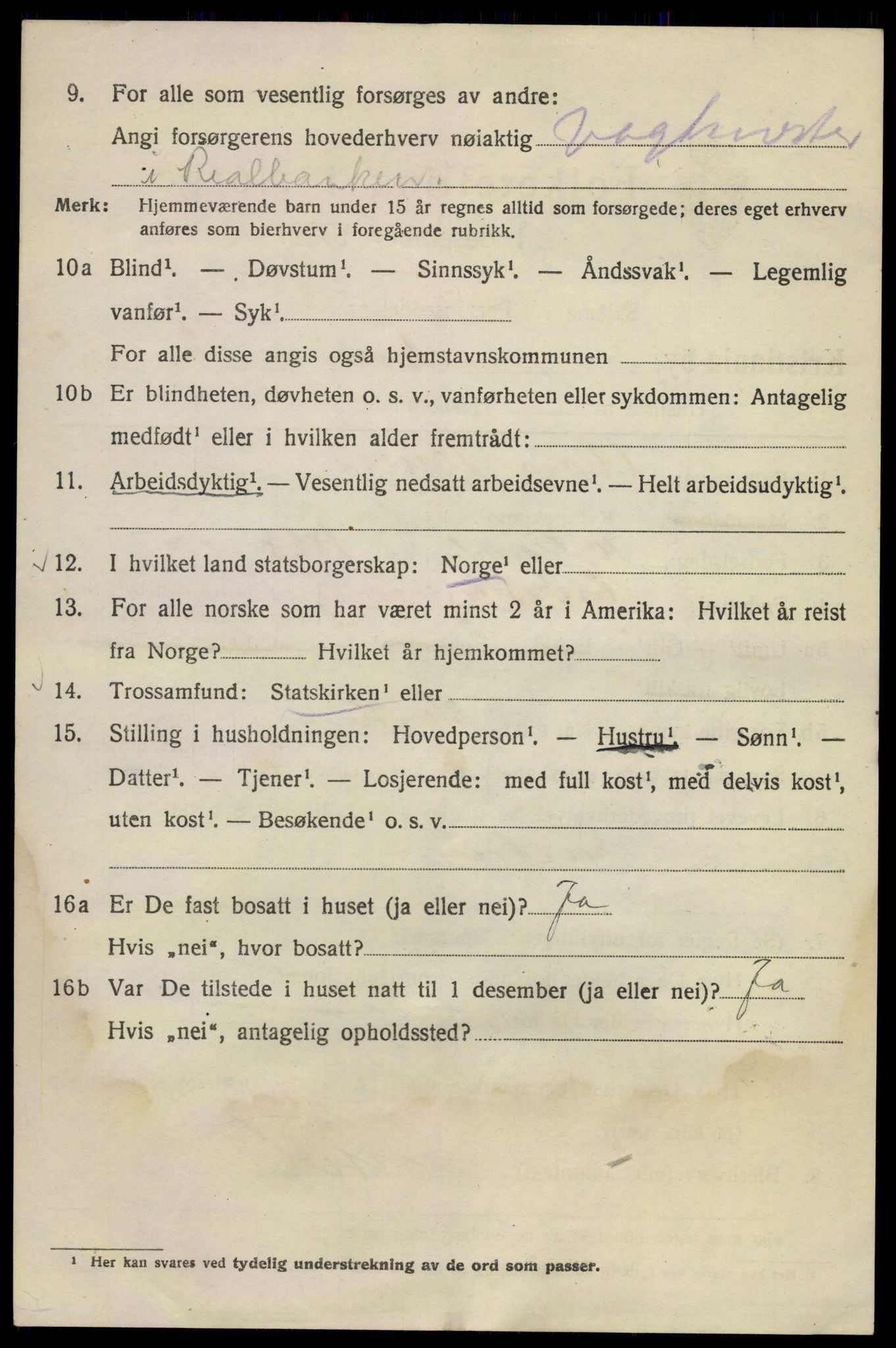 SAO, 1920 census for Kristiania, 1920, p. 593950