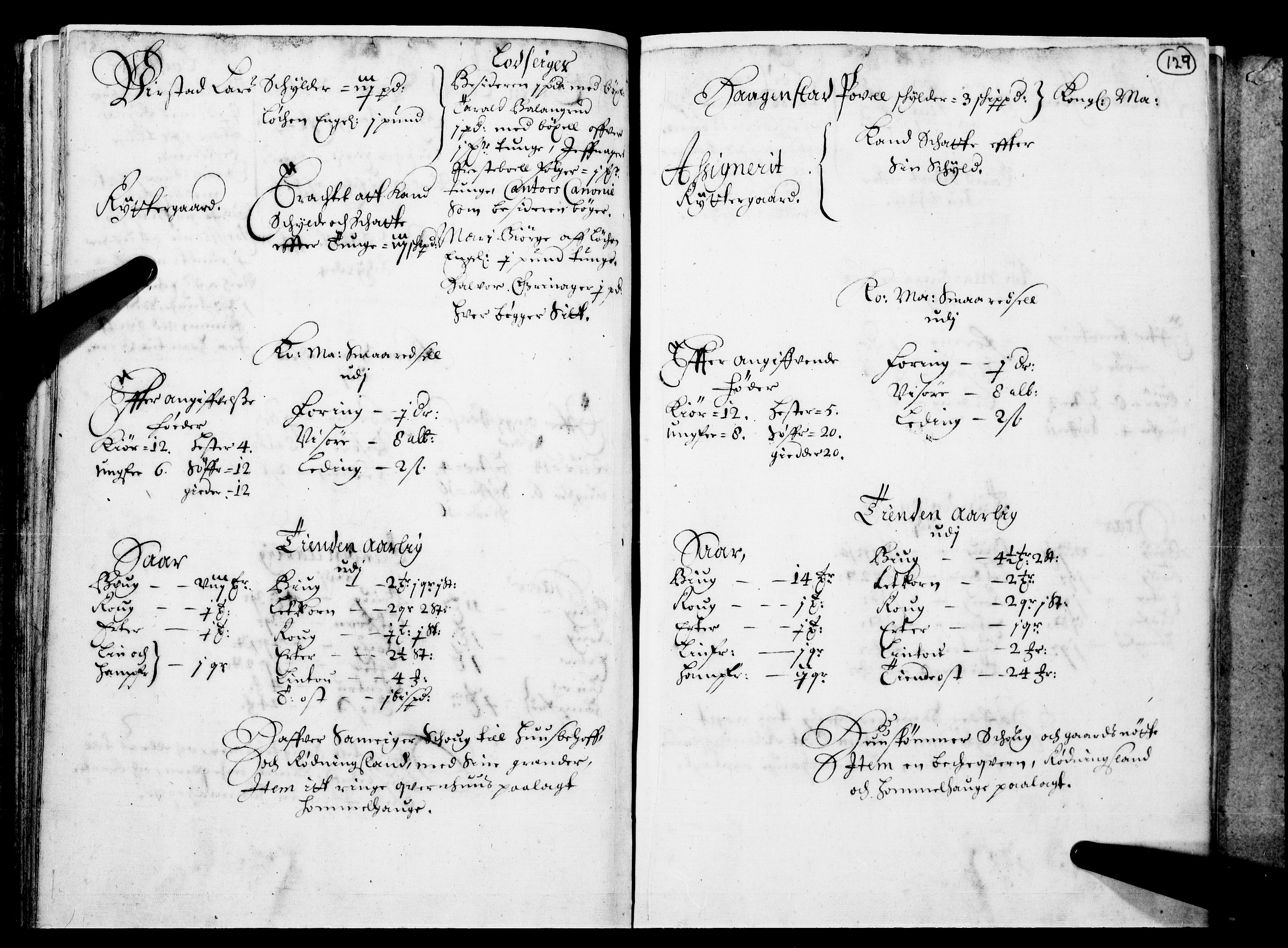 Rentekammeret inntil 1814, Realistisk ordnet avdeling, AV/RA-EA-4070/N/Nb/Nba/L0016: Hadeland og Valdres fogderi, 1. del, 1667, p. 128b-129a