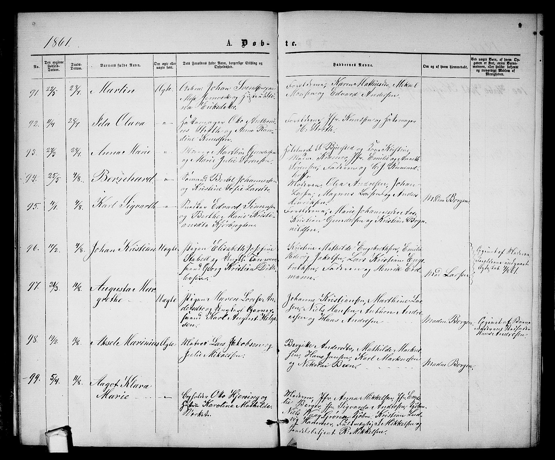 Moss prestekontor Kirkebøker, SAO/A-2003/G/Ga/L0003: Parish register (copy) no. I 3, 1861-1872, p. 9