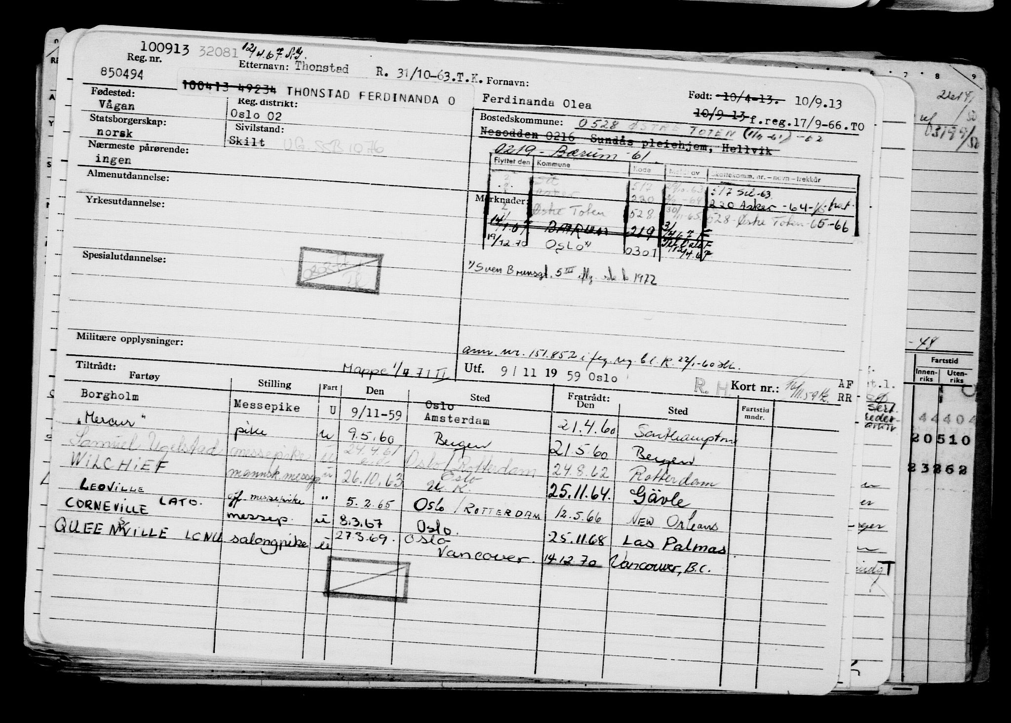 Direktoratet for sjømenn, AV/RA-S-3545/G/Gb/L0115: Hovedkort, 1913, p. 145