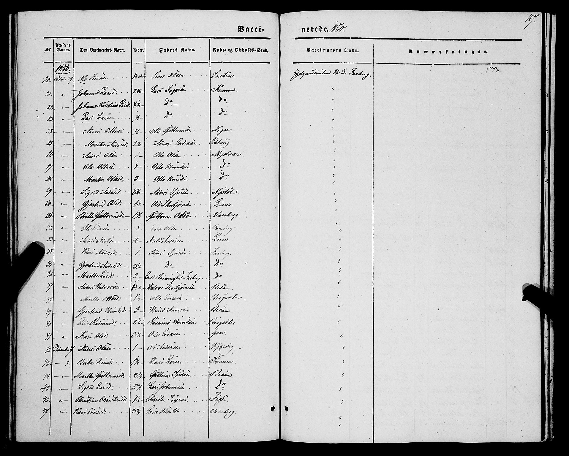 Jostedal sokneprestembete, SAB/A-80601/H/Haa/Haaa/L0005: Parish register (official) no. A 5, 1849-1877, p. 167