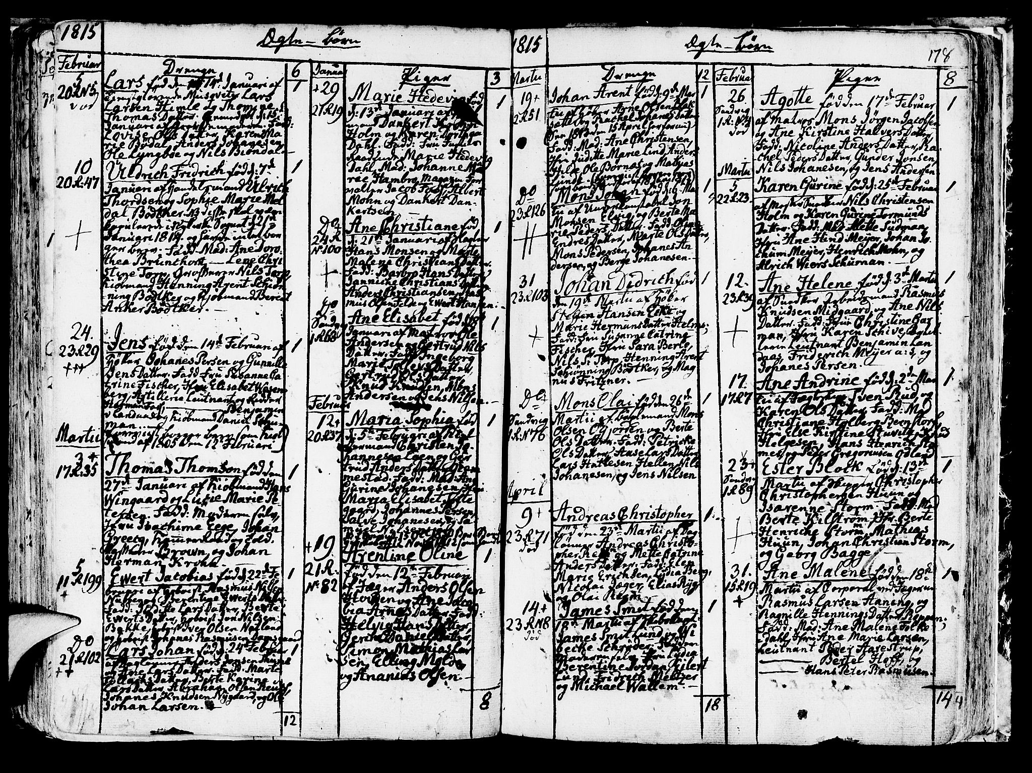 Korskirken sokneprestembete, SAB/A-76101/H/Haa/L0006: Parish register (official) no. A 6, 1790-1820, p. 178