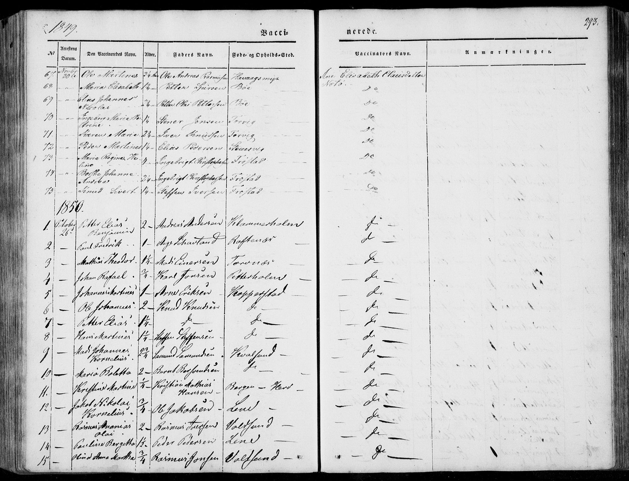 Ministerialprotokoller, klokkerbøker og fødselsregistre - Møre og Romsdal, AV/SAT-A-1454/507/L0070: Parish register (official) no. 507A05, 1842-1873, p. 293