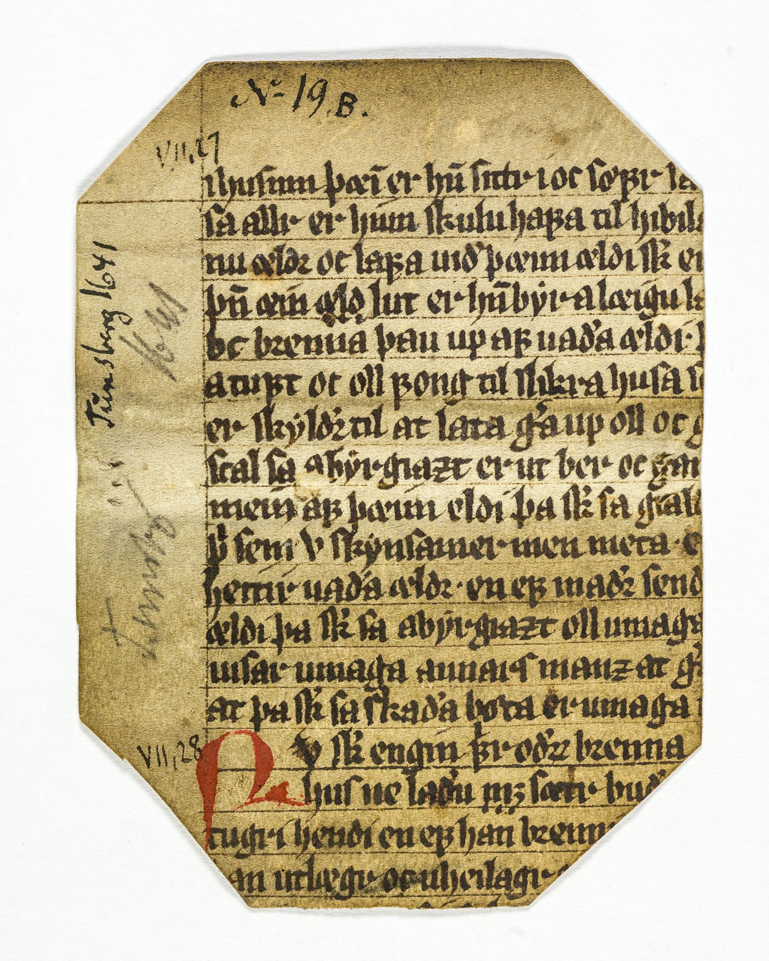 Riksarkivets diplomsamling, AV/RA-EA-5965/F26/L0003: Norrøne membranfragmenter bestand 11-30, 1100-1536, p. 77