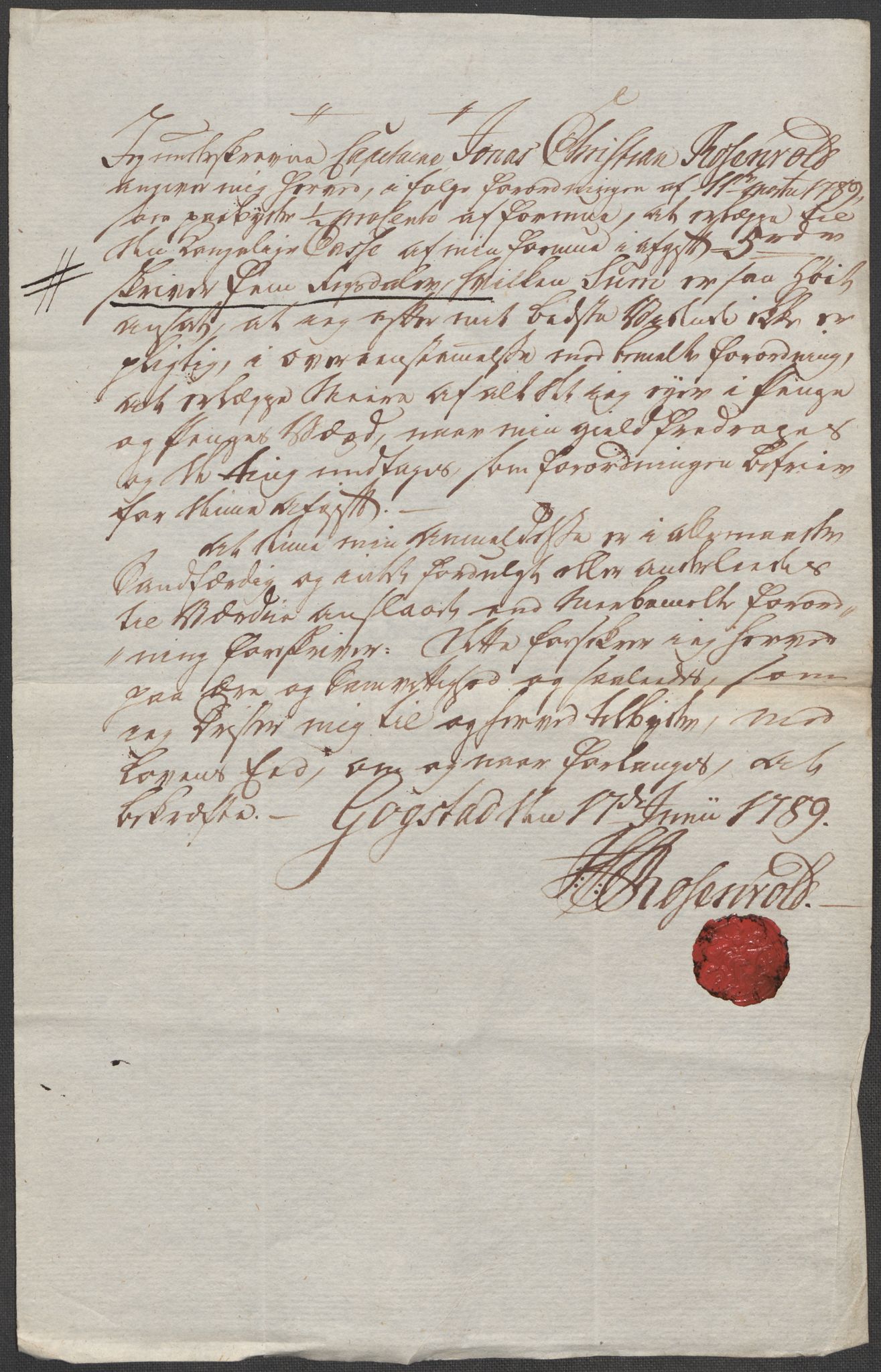 Rentekammeret inntil 1814, Reviderte regnskaper, Mindre regnskaper, AV/RA-EA-4068/Rf/Rfe/L0021: Larvik grevskap, Lista fogderi, 1789, p. 195