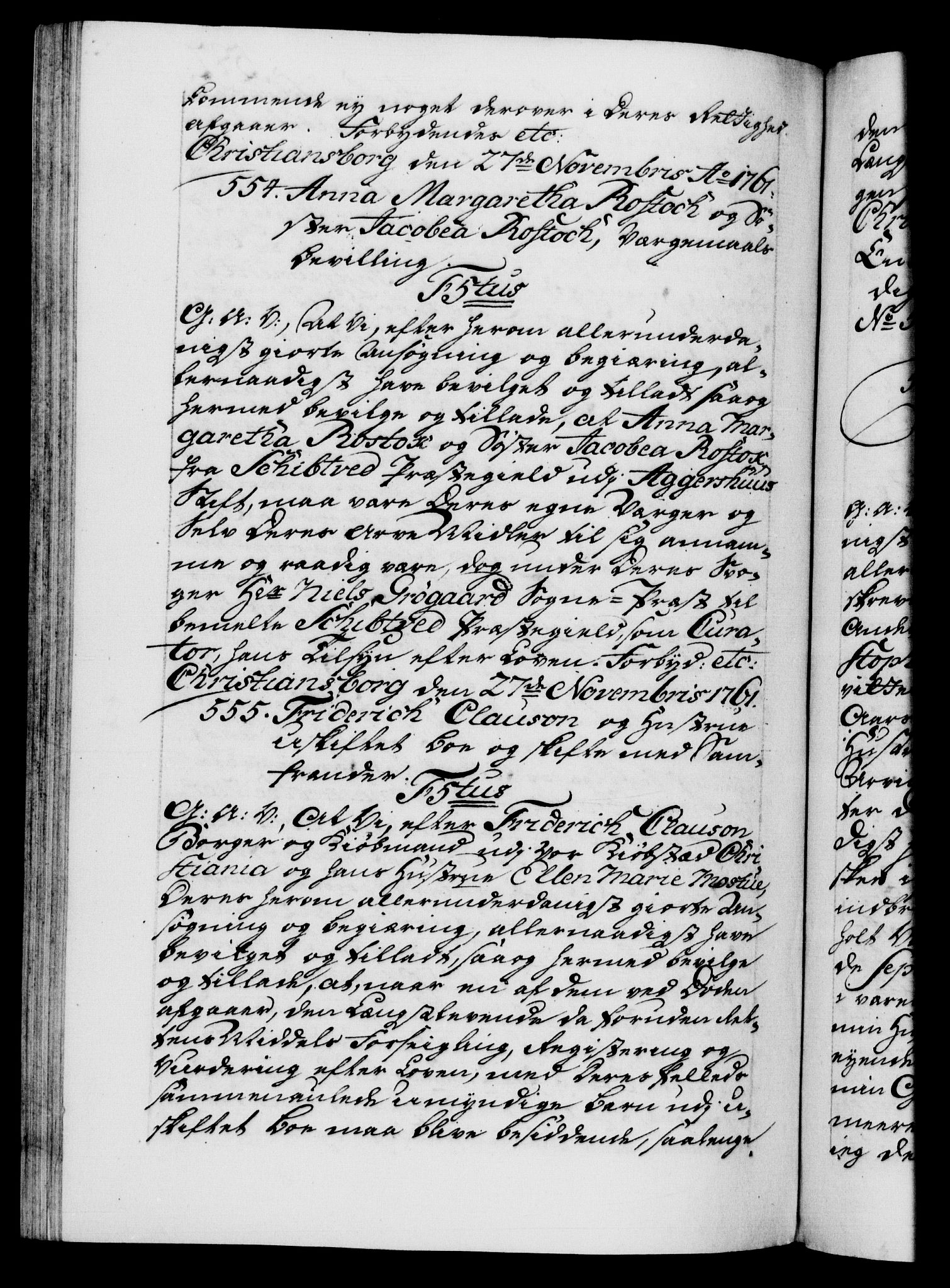 Danske Kanselli 1572-1799, AV/RA-EA-3023/F/Fc/Fca/Fcaa/L0041: Norske registre, 1760-1762, p. 592b