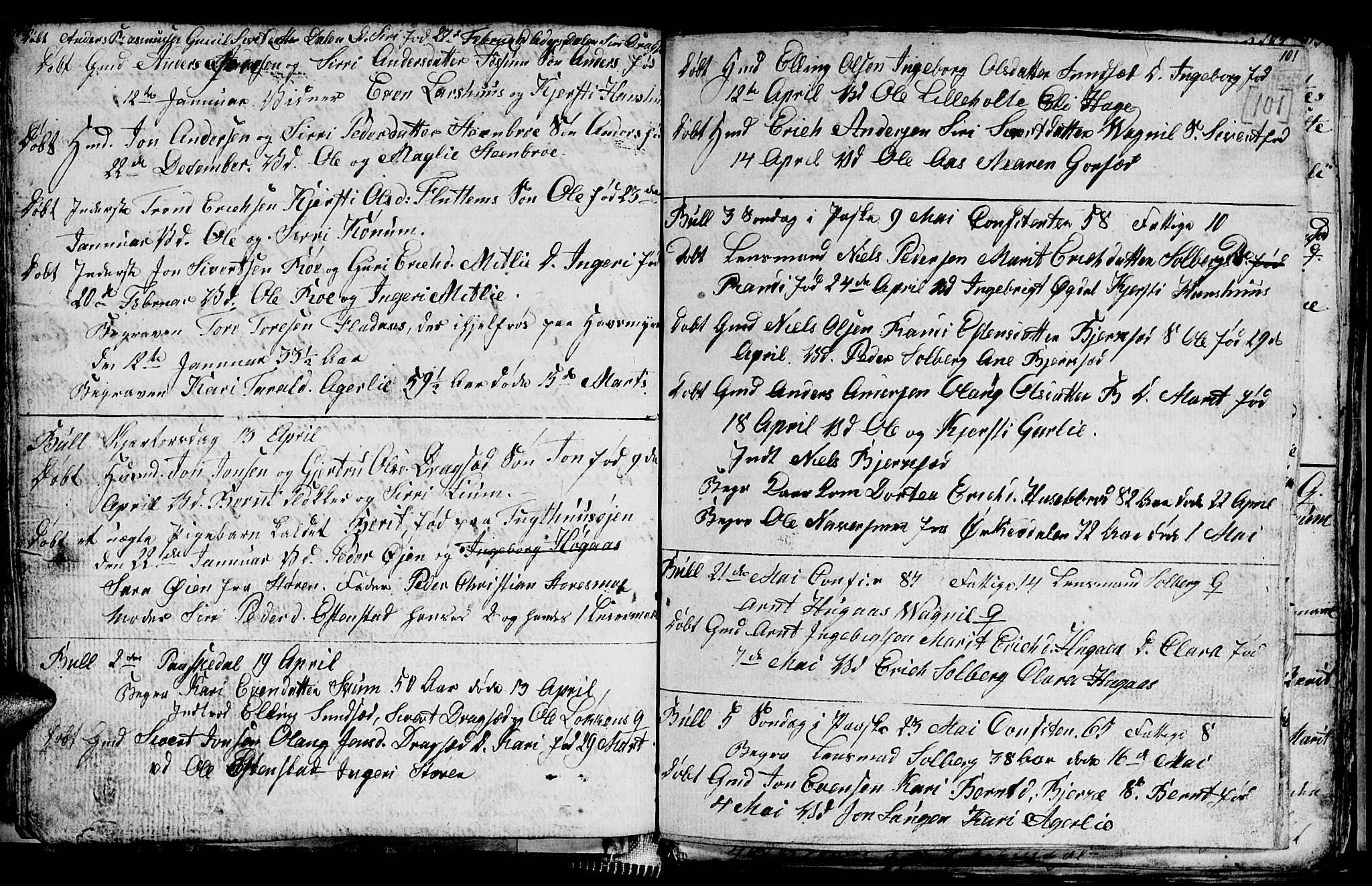 Ministerialprotokoller, klokkerbøker og fødselsregistre - Sør-Trøndelag, SAT/A-1456/689/L1042: Parish register (copy) no. 689C01, 1812-1841, p. 100-101