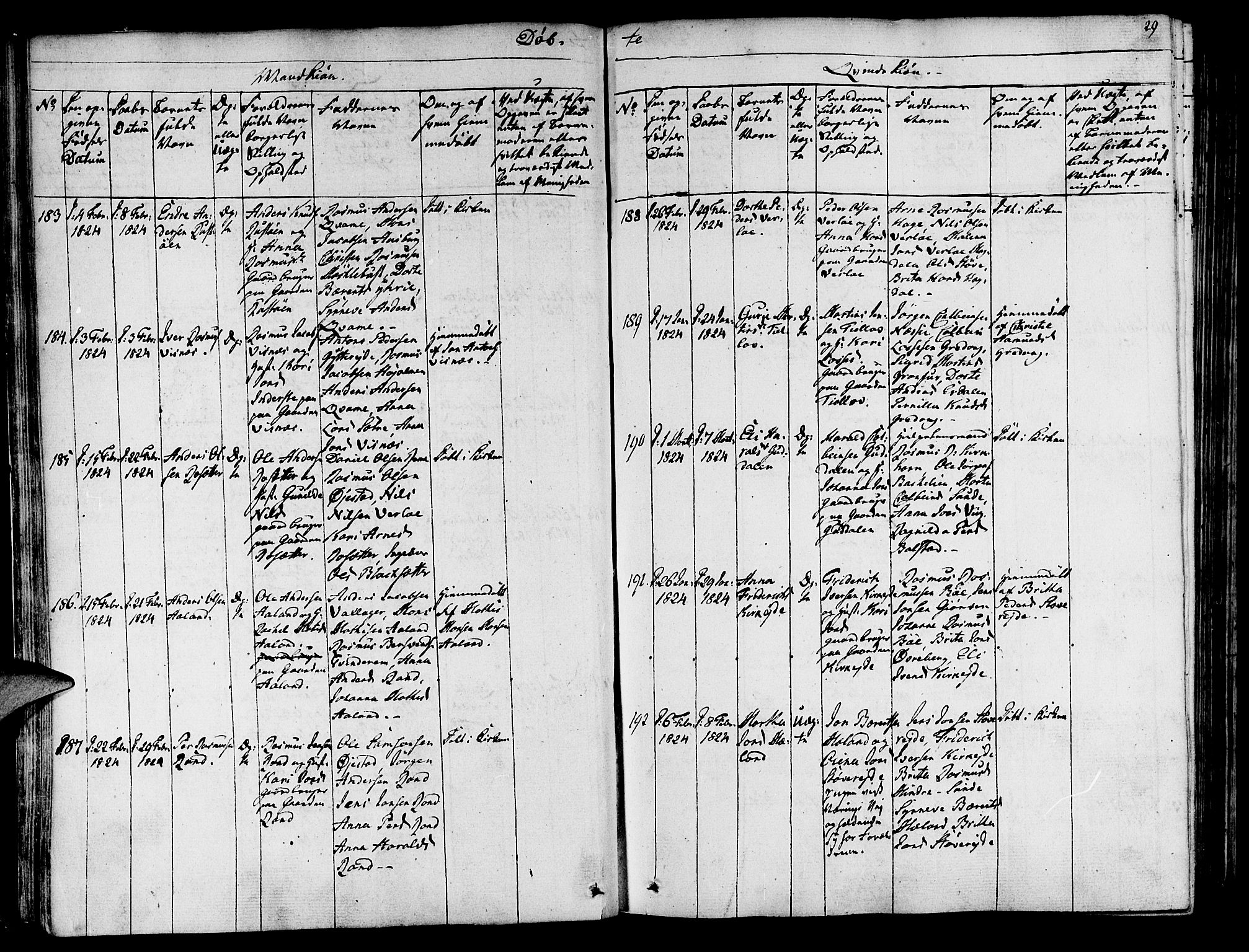 Innvik sokneprestembete, SAB/A-80501: Parish register (official) no. A 3, 1820-1832, p. 29