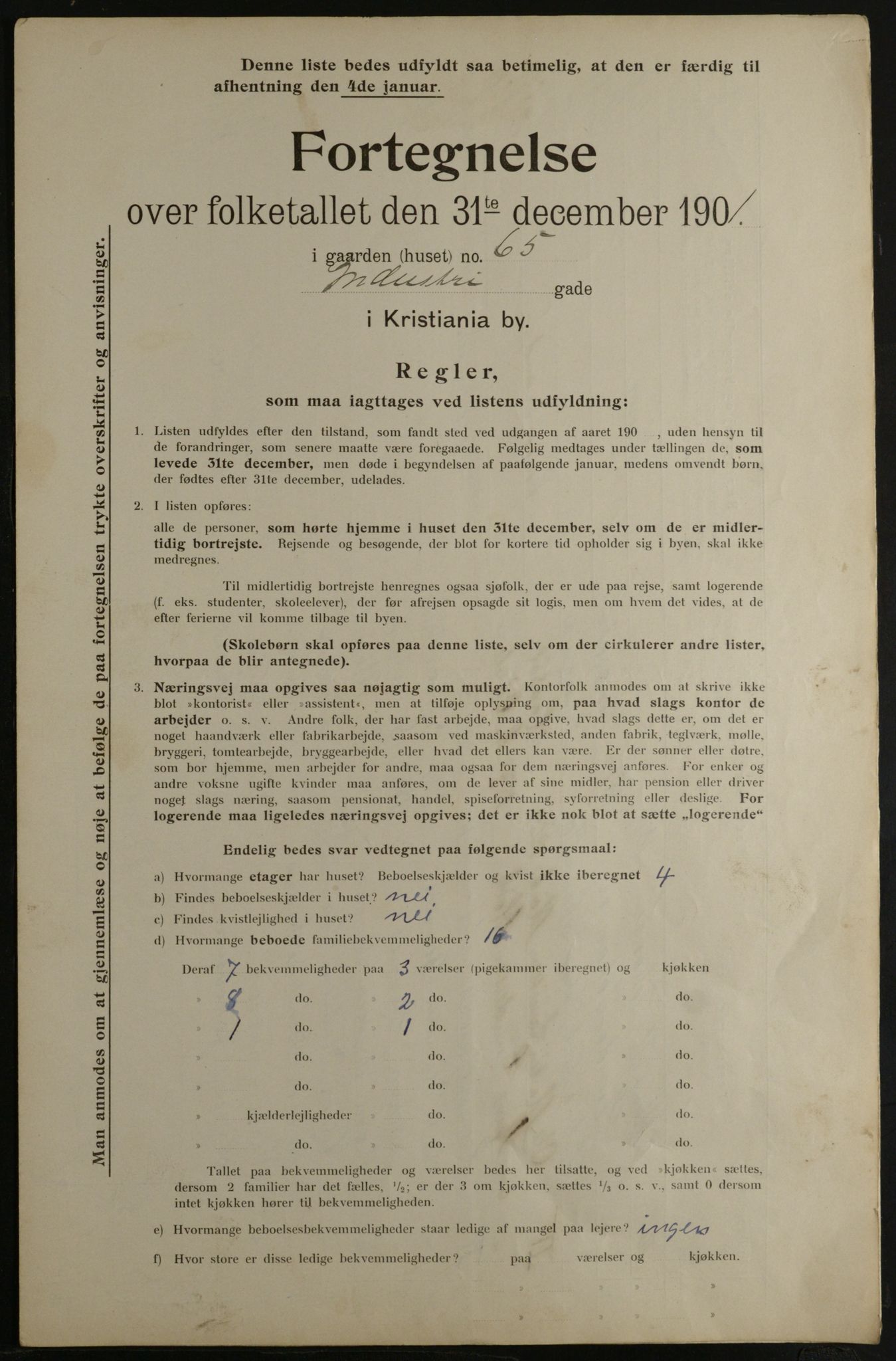 OBA, Municipal Census 1901 for Kristiania, 1901, p. 6875