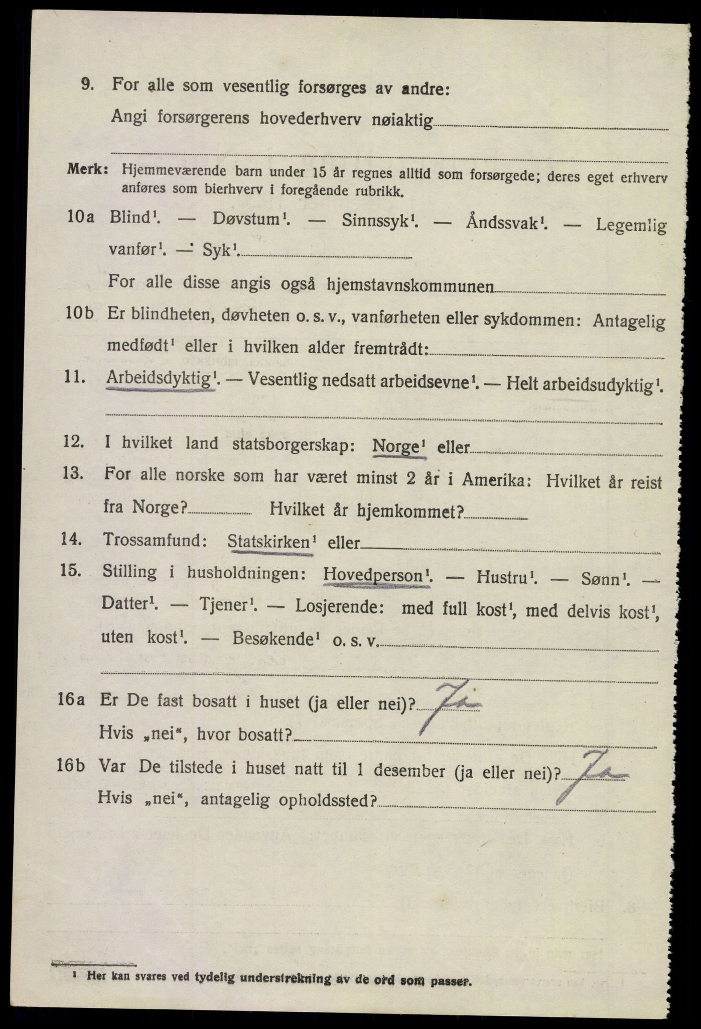 SAKO, 1920 census for Sande, 1920, p. 2913