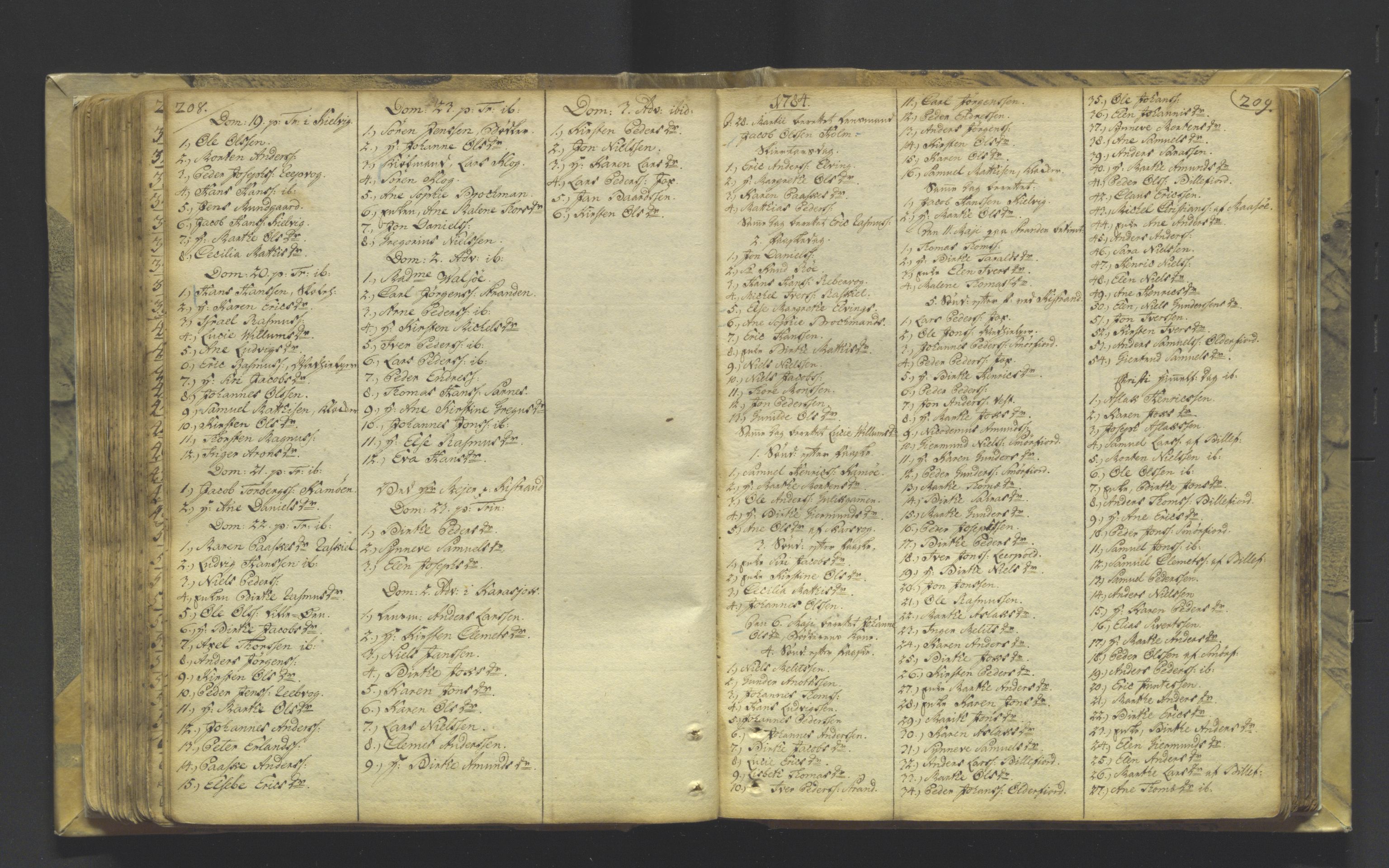 Kistrand/Porsanger sokneprestembete, SATØ/S-1351/H/Ha/L0001.kirke: Parish register (official) no. 1, 1764-1792, p. 208-209