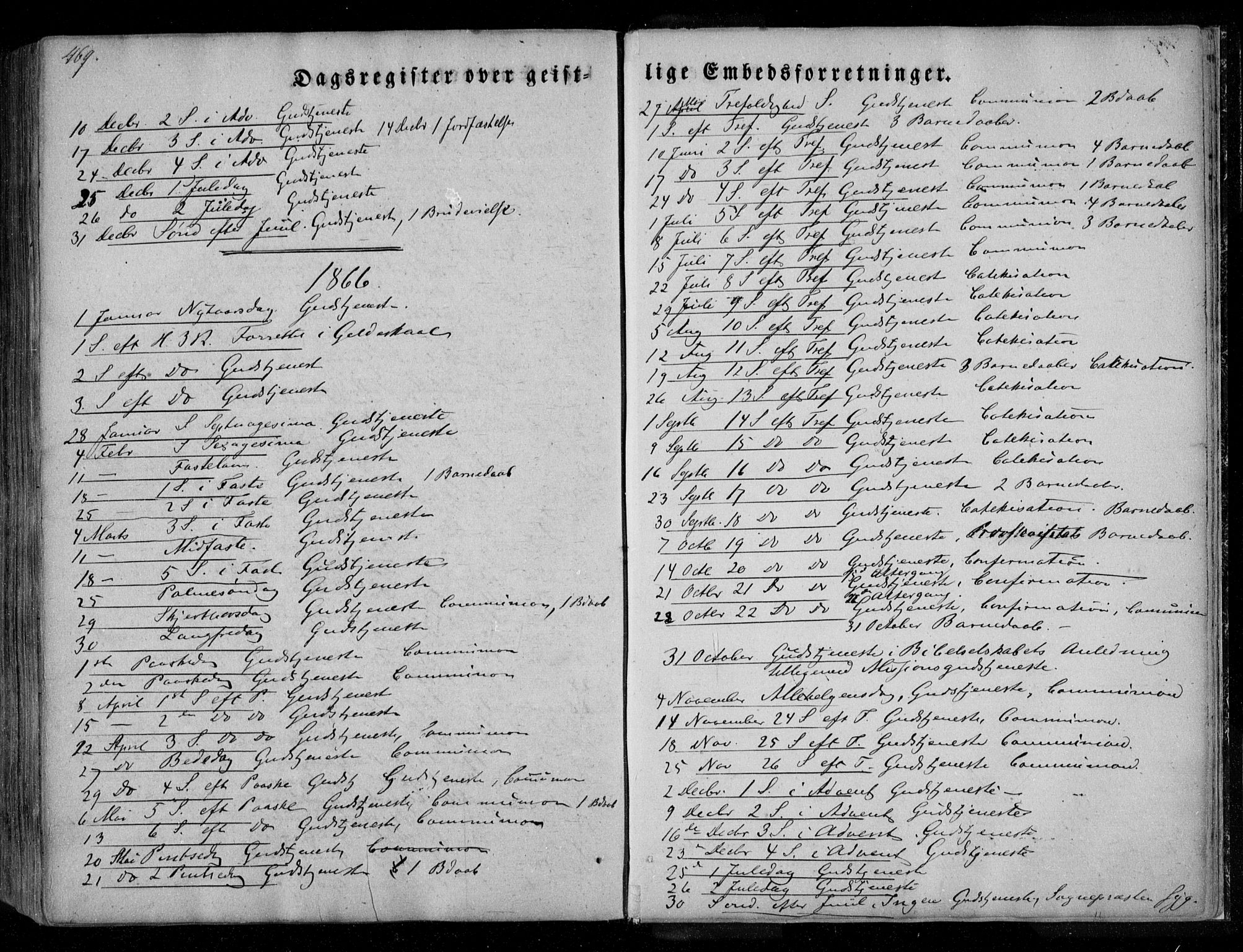 Ministerialprotokoller, klokkerbøker og fødselsregistre - Nordland, AV/SAT-A-1459/846/L0644: Parish register (official) no. 846A02, 1837-1872, p. 469