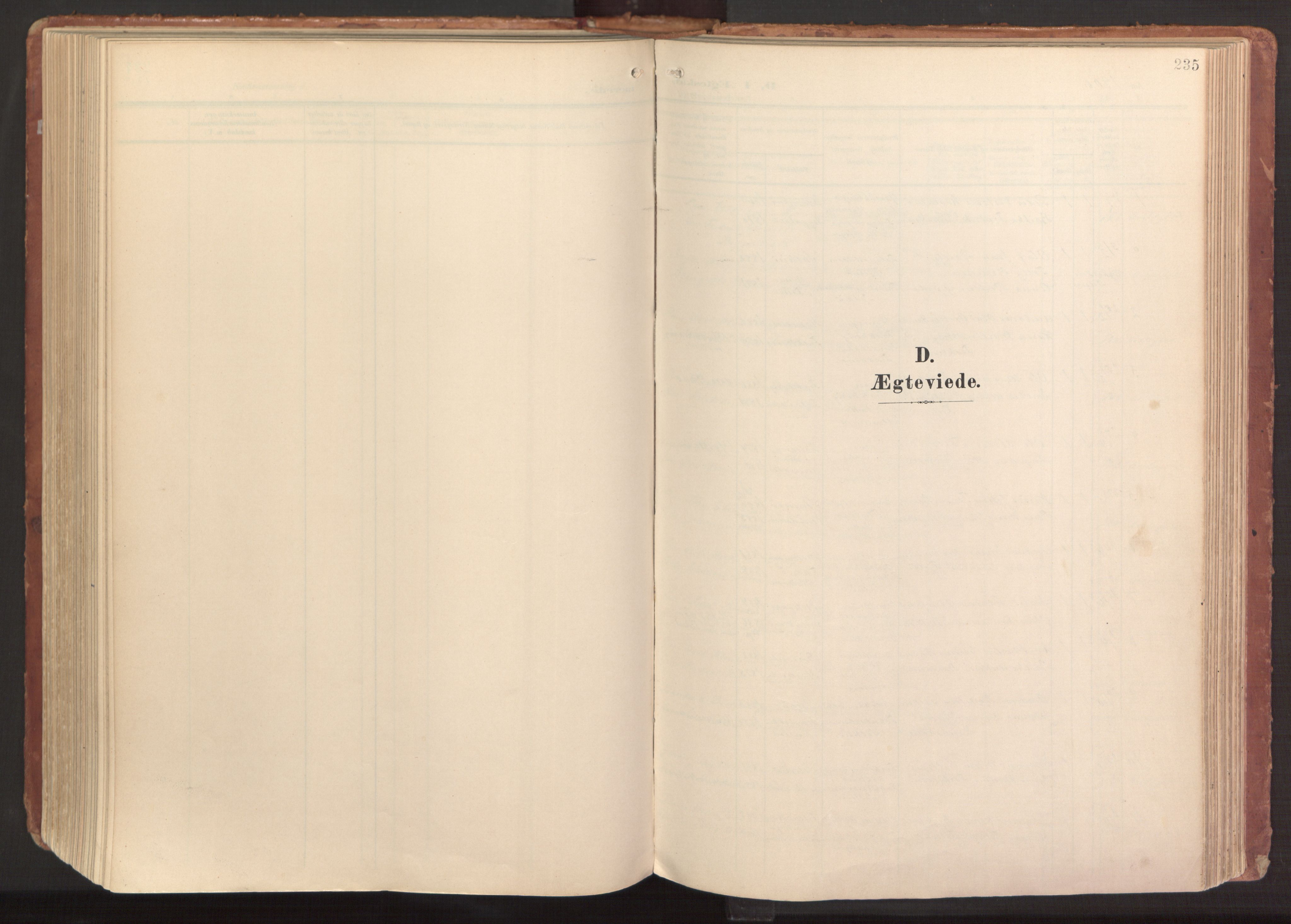 Hamre sokneprestembete, SAB/A-75501/H/Ha/Haa/Haab/L0002: Parish register (official) no. B 2, 1905-1924, p. 235