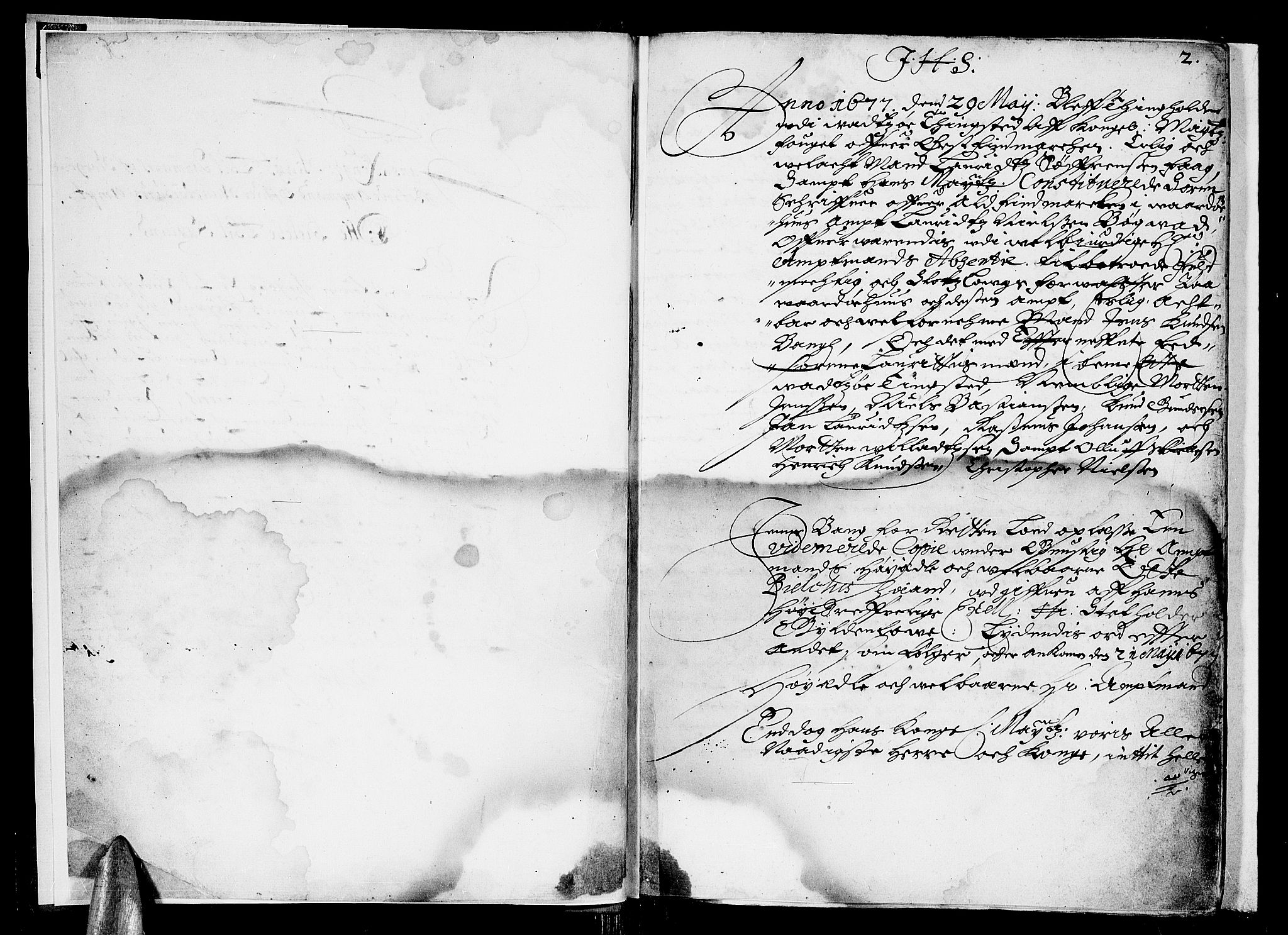 Finnmark sorenskriveri, AV/SATØ-S-0053/F/Fa/L0015: Justisprotokoller, 1677-1678, p. 1b-2a
