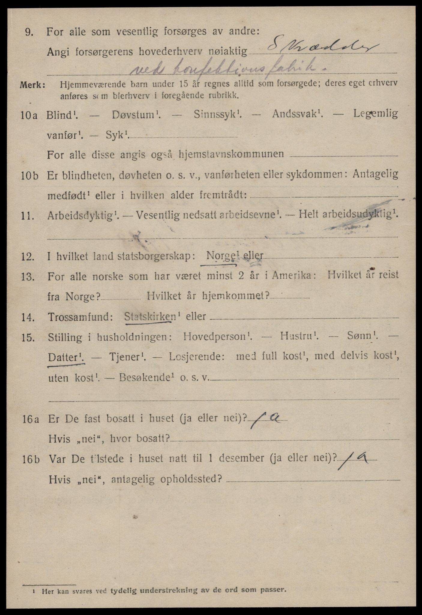 SAT, 1920 census for Molde, 1920, p. 5586