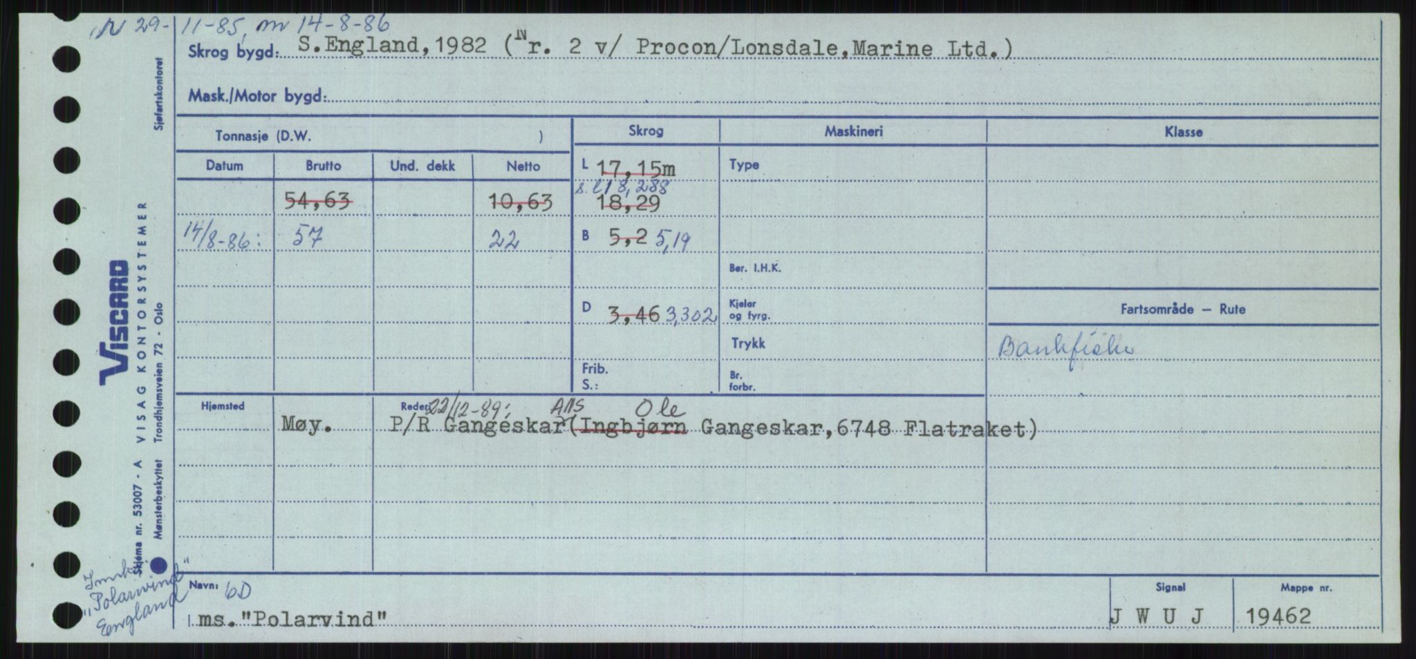 Sjøfartsdirektoratet med forløpere, Skipsmålingen, RA/S-1627/H/Ha/L0004/0002: Fartøy, Mas-R / Fartøy, Odin-R, p. 375