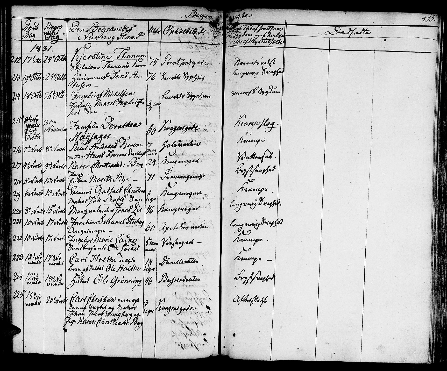 Ministerialprotokoller, klokkerbøker og fødselsregistre - Sør-Trøndelag, SAT/A-1456/601/L0045: Parish register (official) no. 601A13, 1821-1831, p. 455