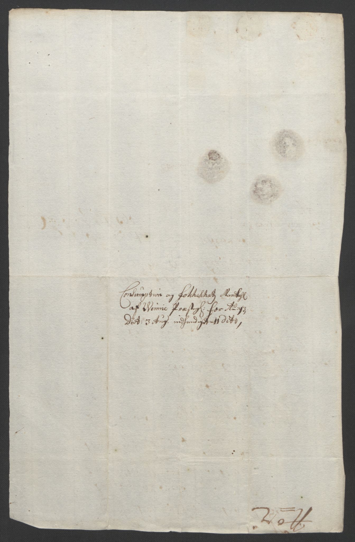 Rentekammeret inntil 1814, Reviderte regnskaper, Fogderegnskap, AV/RA-EA-4092/R35/L2091: Fogderegnskap Øvre og Nedre Telemark, 1690-1693, p. 298