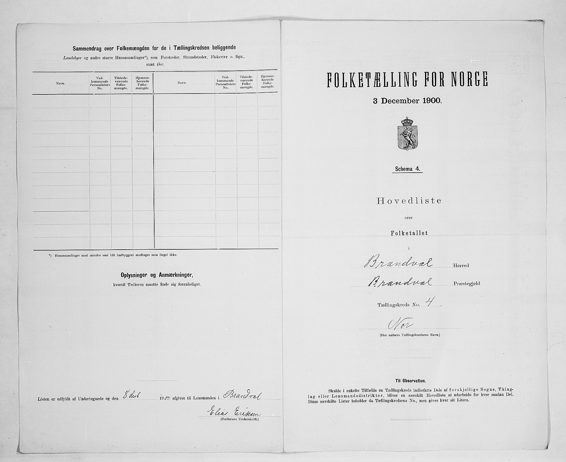 SAH, 1900 census for Brandval, 1900, p. 21