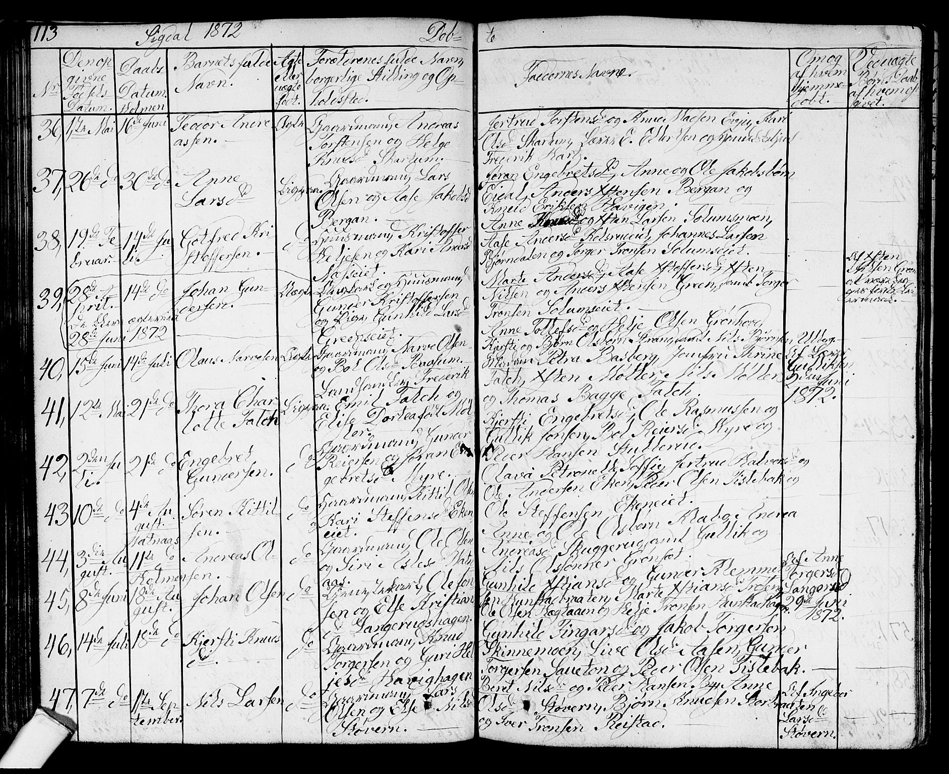 Sigdal kirkebøker, AV/SAKO-A-245/G/Ga/L0003: Parish register (copy) no. I 3, 1857-1878, p. 113