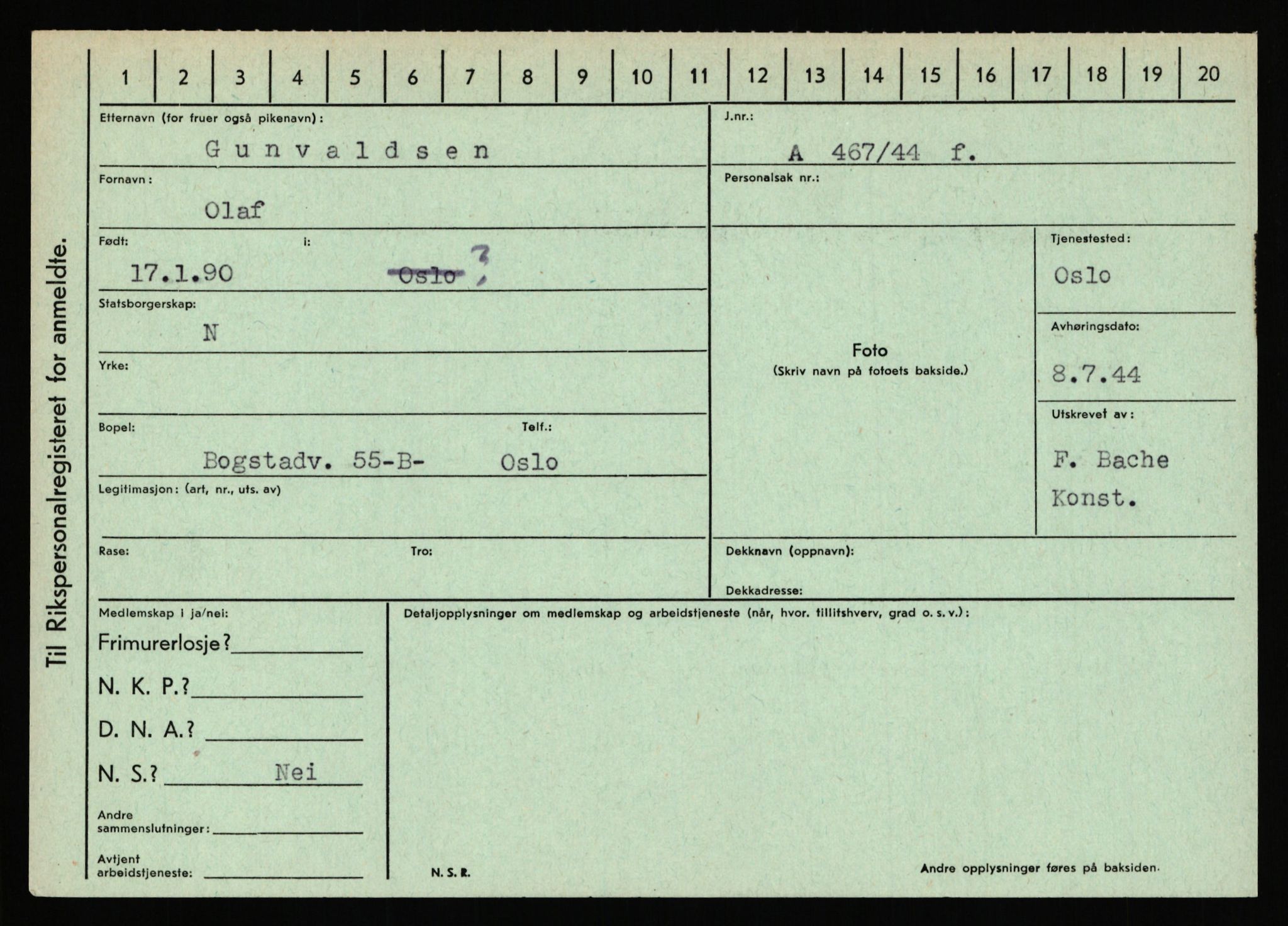 Statspolitiet - Hovedkontoret / Osloavdelingen, AV/RA-S-1329/C/Ca/L0005: Furali - Hamula, 1943-1945, p. 3189