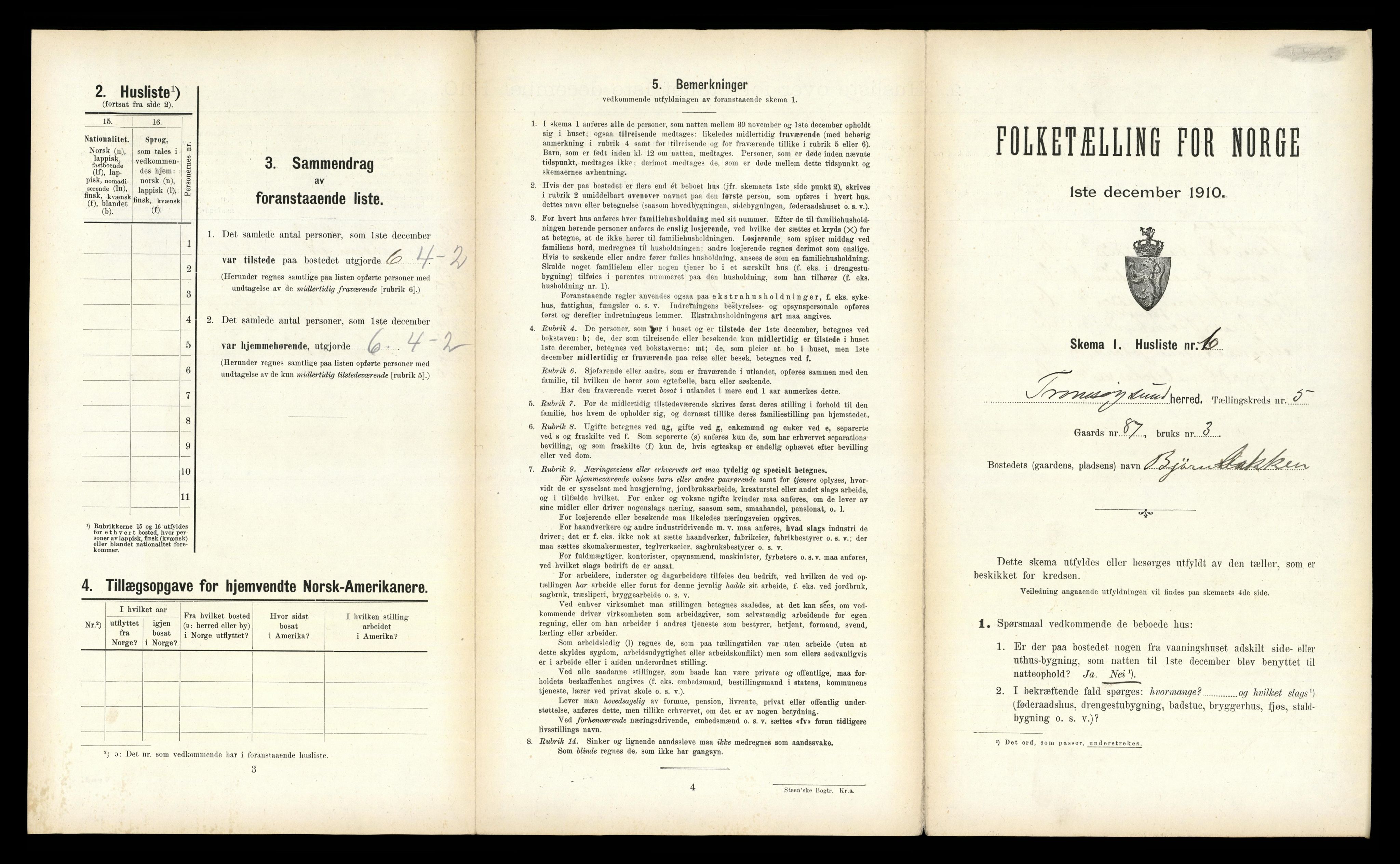 RA, 1910 census for Tromsøysund, 1910, p. 1033