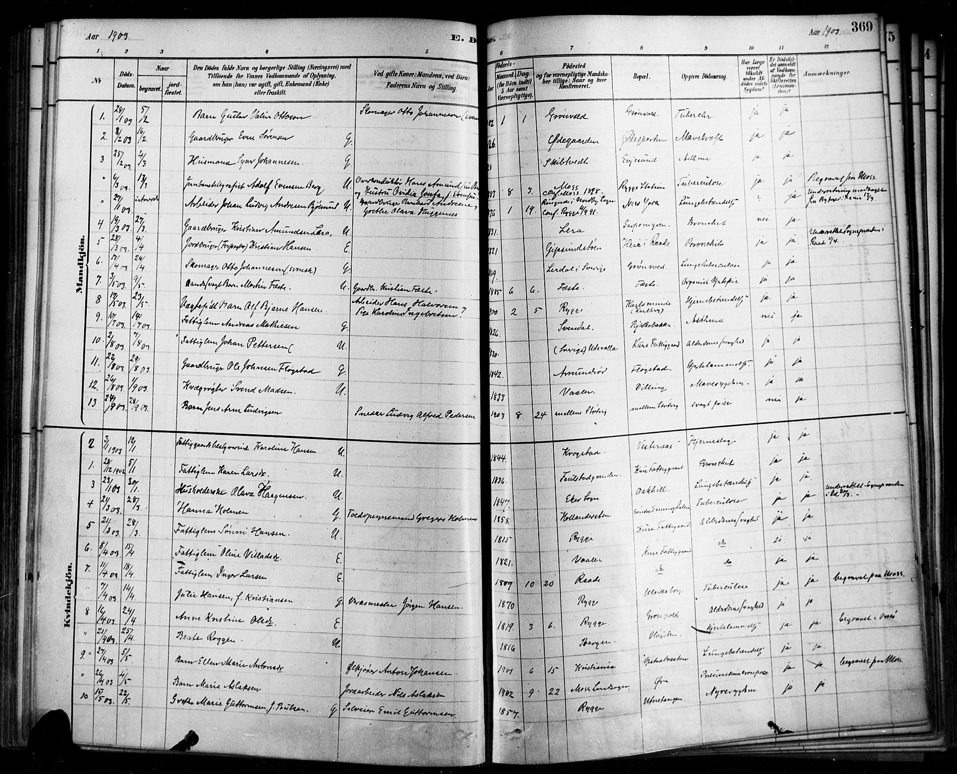 Rygge prestekontor Kirkebøker, SAO/A-10084b/F/Fa/L0007: Parish register (official) no. 7, 1878-1904, p. 369
