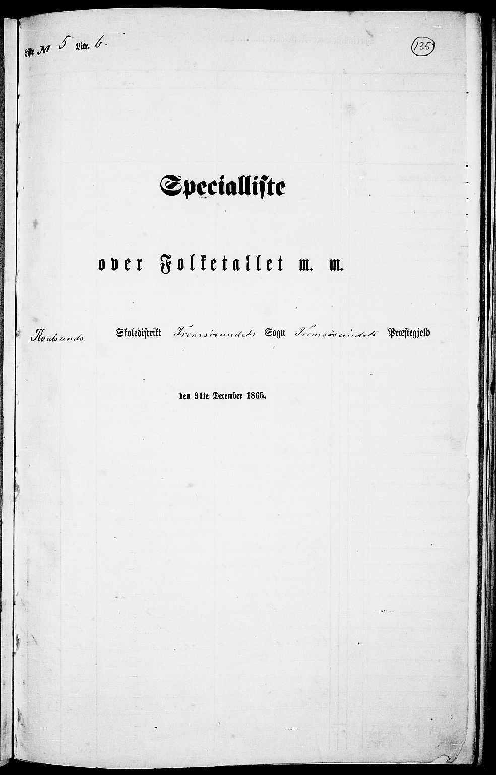 RA, 1865 census for Tromsøysund, 1865, p. 113