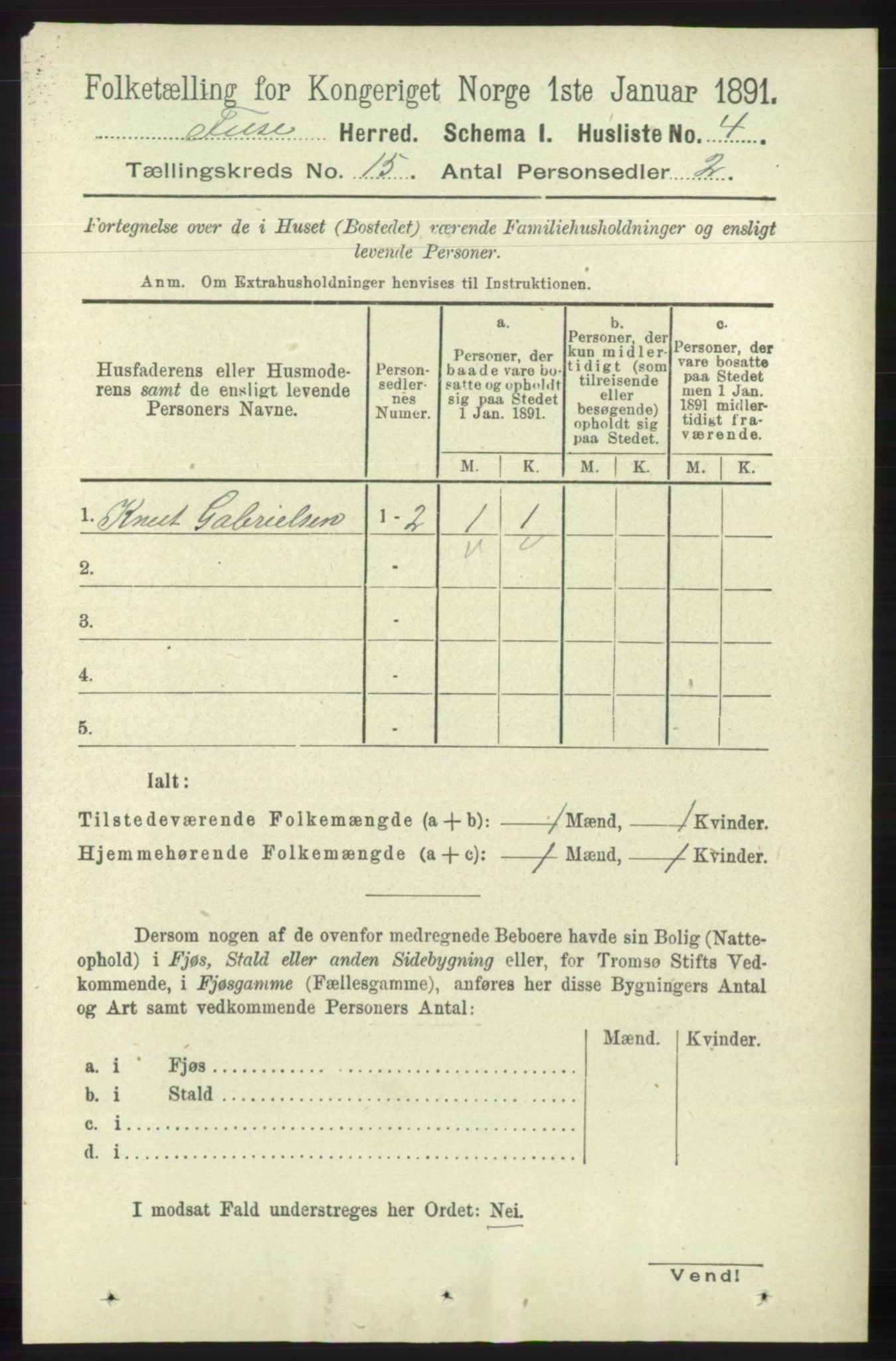 RA, 1891 census for 1241 Fusa, 1891, p. 3364