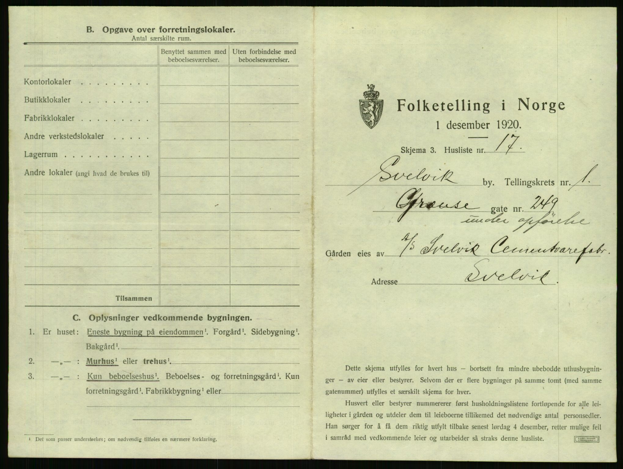 SAKO, 1920 census for Svelvik, 1920, p. 49
